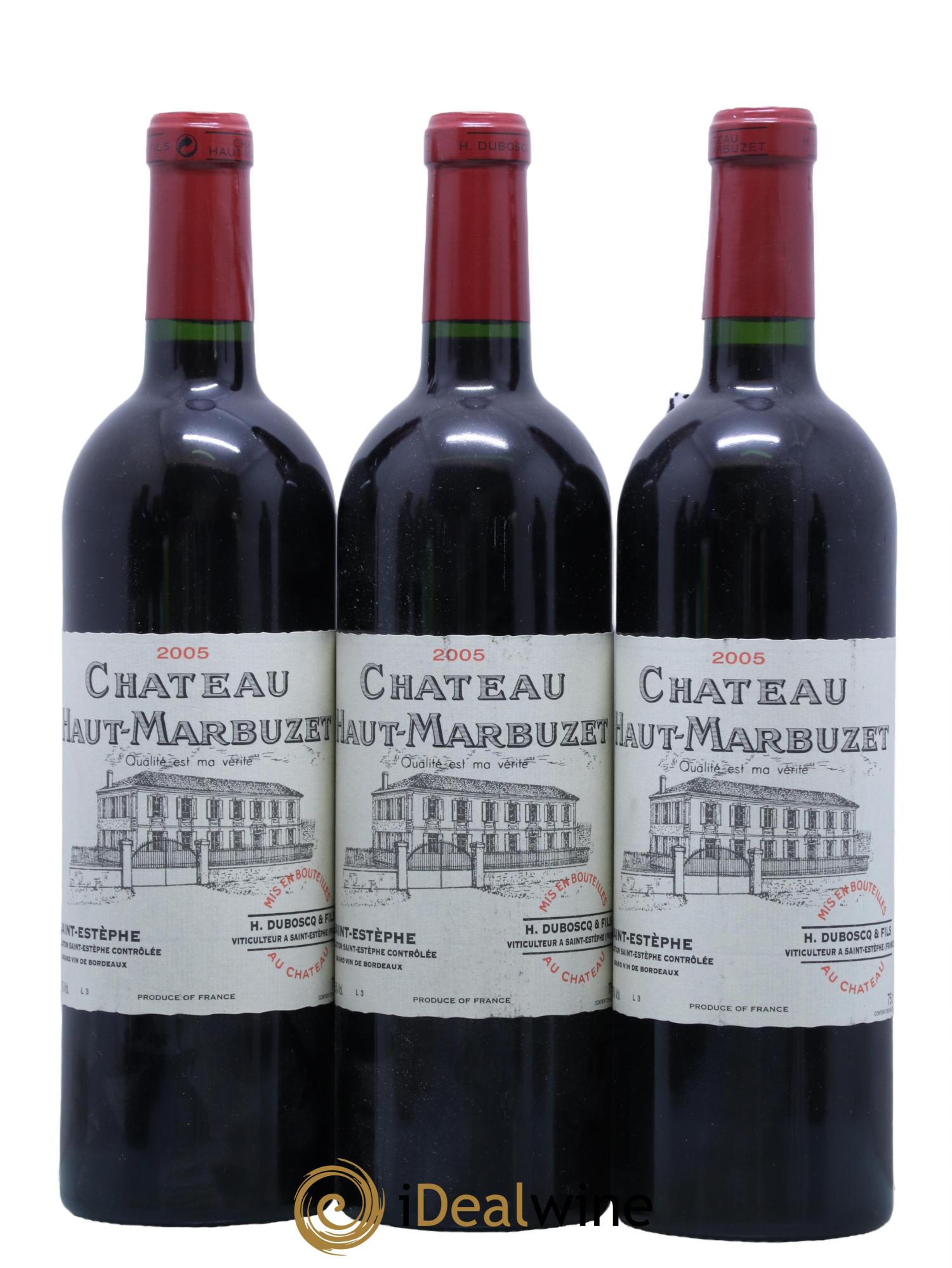 Château Haut Marbuzet 2005 - Lot de 3 bouteilles - 0
