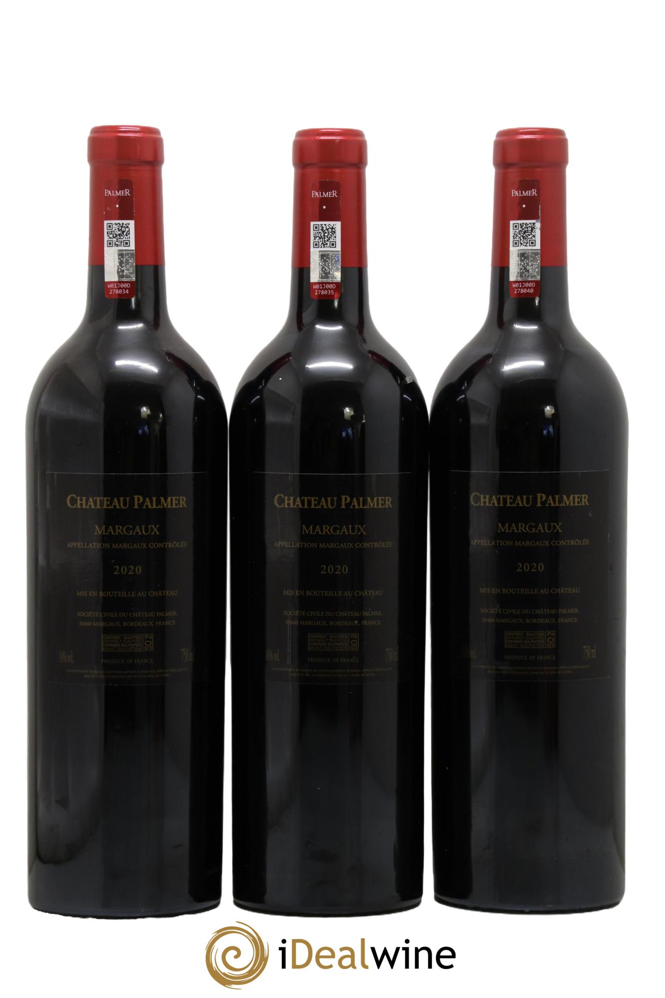 Château Palmer 3ème Grand Cru Classé  2020 - Lot de 3 bouteilles - 1