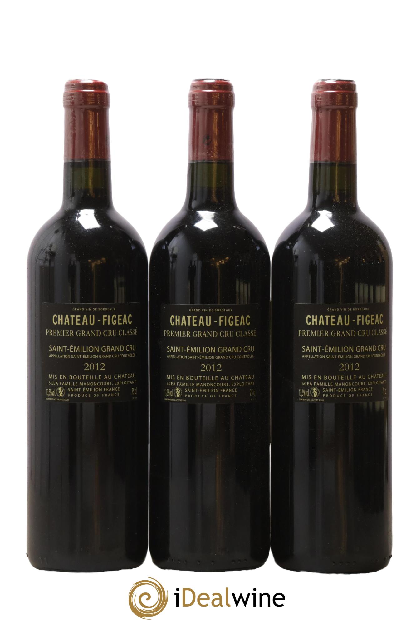 Château Figeac 1er Grand Cru Classé A 2012 - Lotto di 12 bottiglie - 2