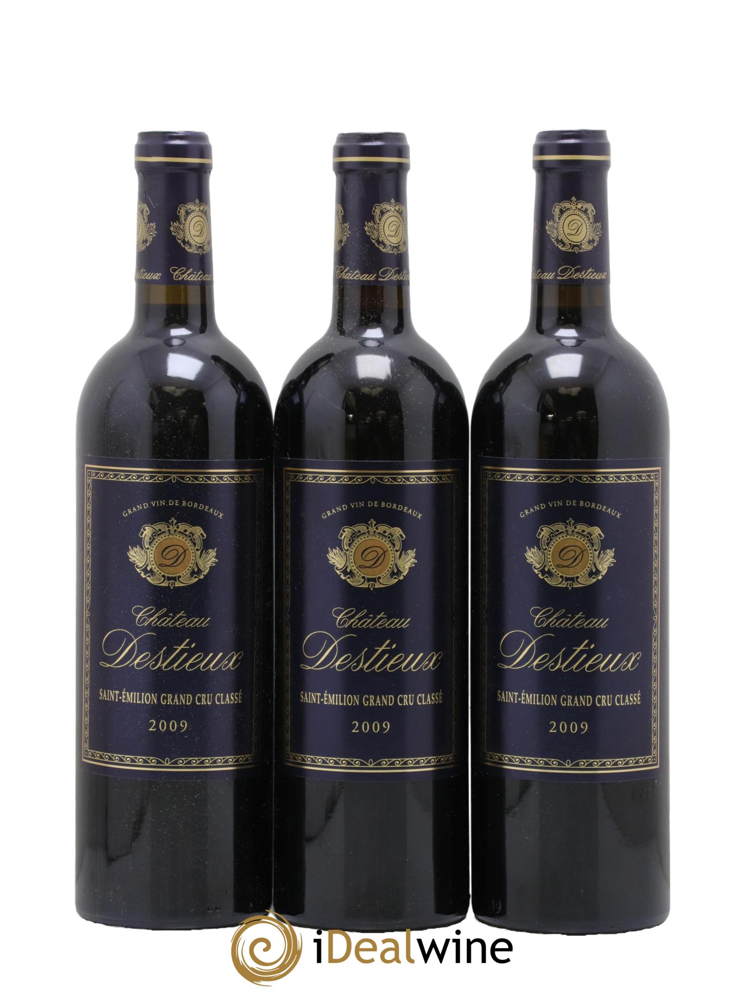 Château Destieux Grand Cru Classé Marianne Estate Floreal 2009 - Lot de 3 bouteilles - 0