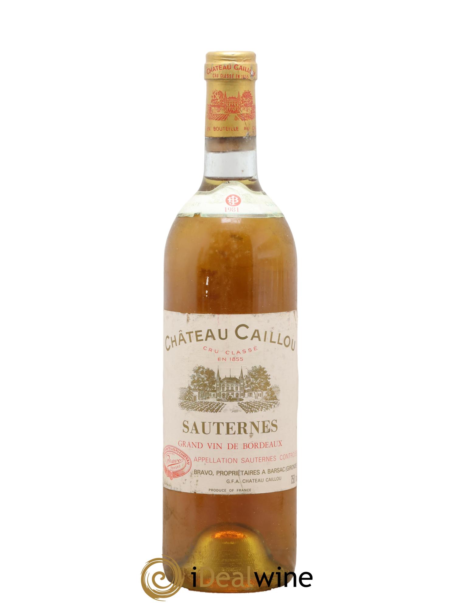 Château Caillou 2ème Grand Cru Classé 1981 - Lot of 1 bottle - 0