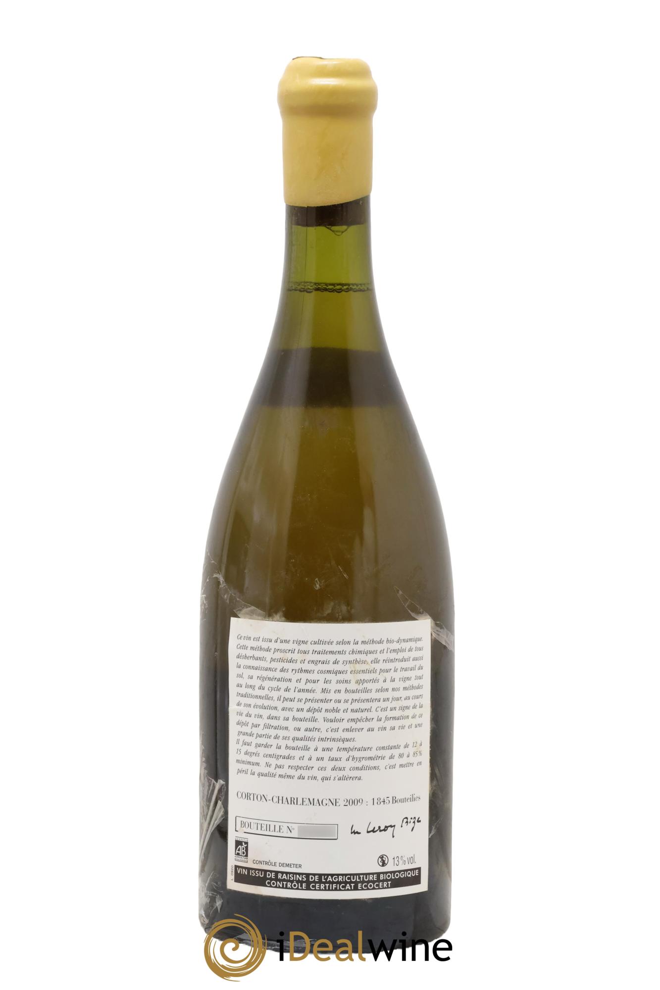 Corton-Charlemagne Grand Cru Leroy (Domaine) 2009 - Lotto di 1 bottiglia - 1