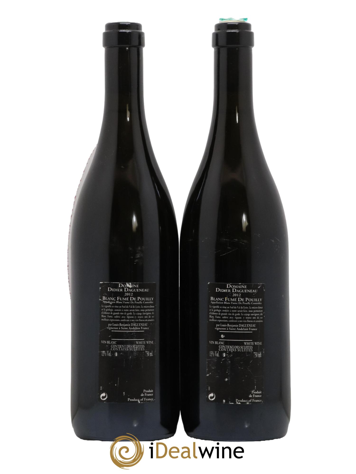 Vin de France (anciennement Pouilly-Fumé) Silex Dagueneau (Domaine Didier - Louis-Benjamin) 2012 - Lot de 2 bouteilles - 1