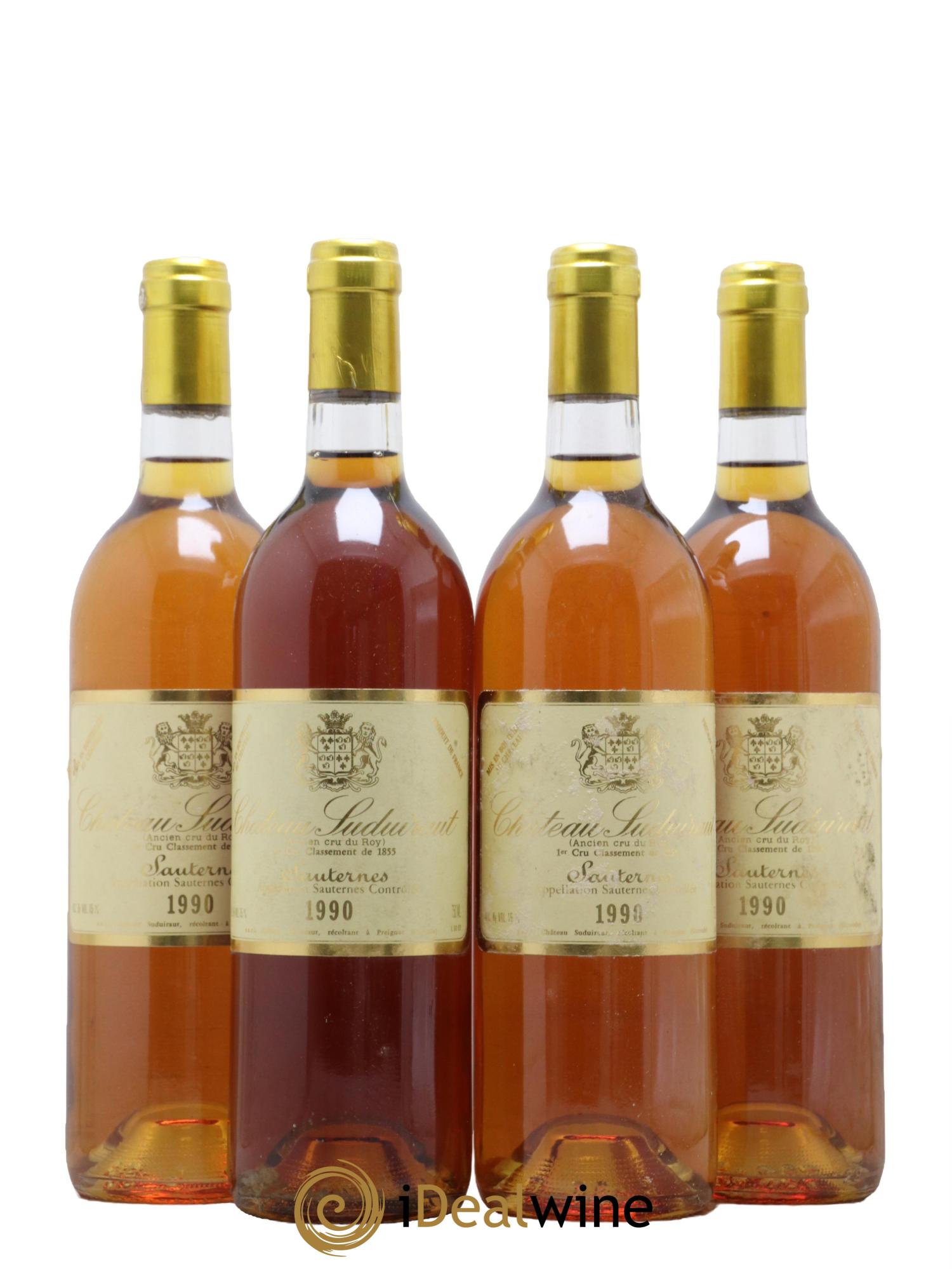 Château Suduiraut 1er Grand Cru Classé 1990 - Lotto di 4 bottiglie - 0