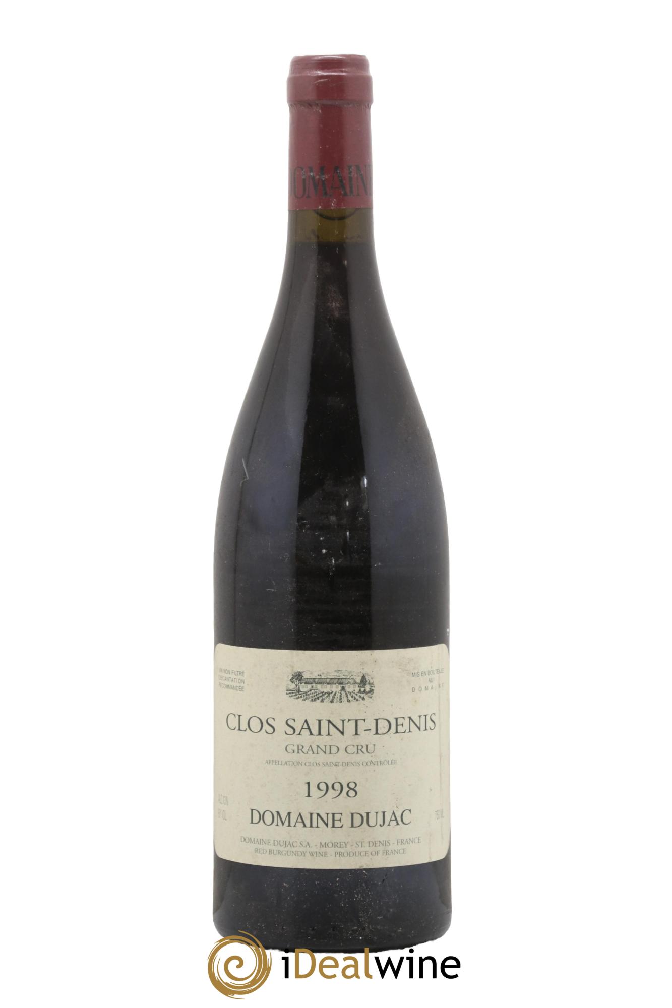 Clos Saint-Denis Grand Cru Dujac (Domaine) 1998 - Lot de 1 bouteille - 0