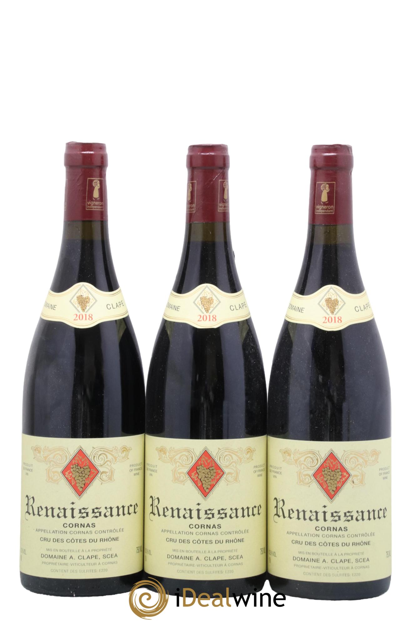 Cornas Renaissance Auguste Clape 2018 - Lotto di 3 bottiglie - 0