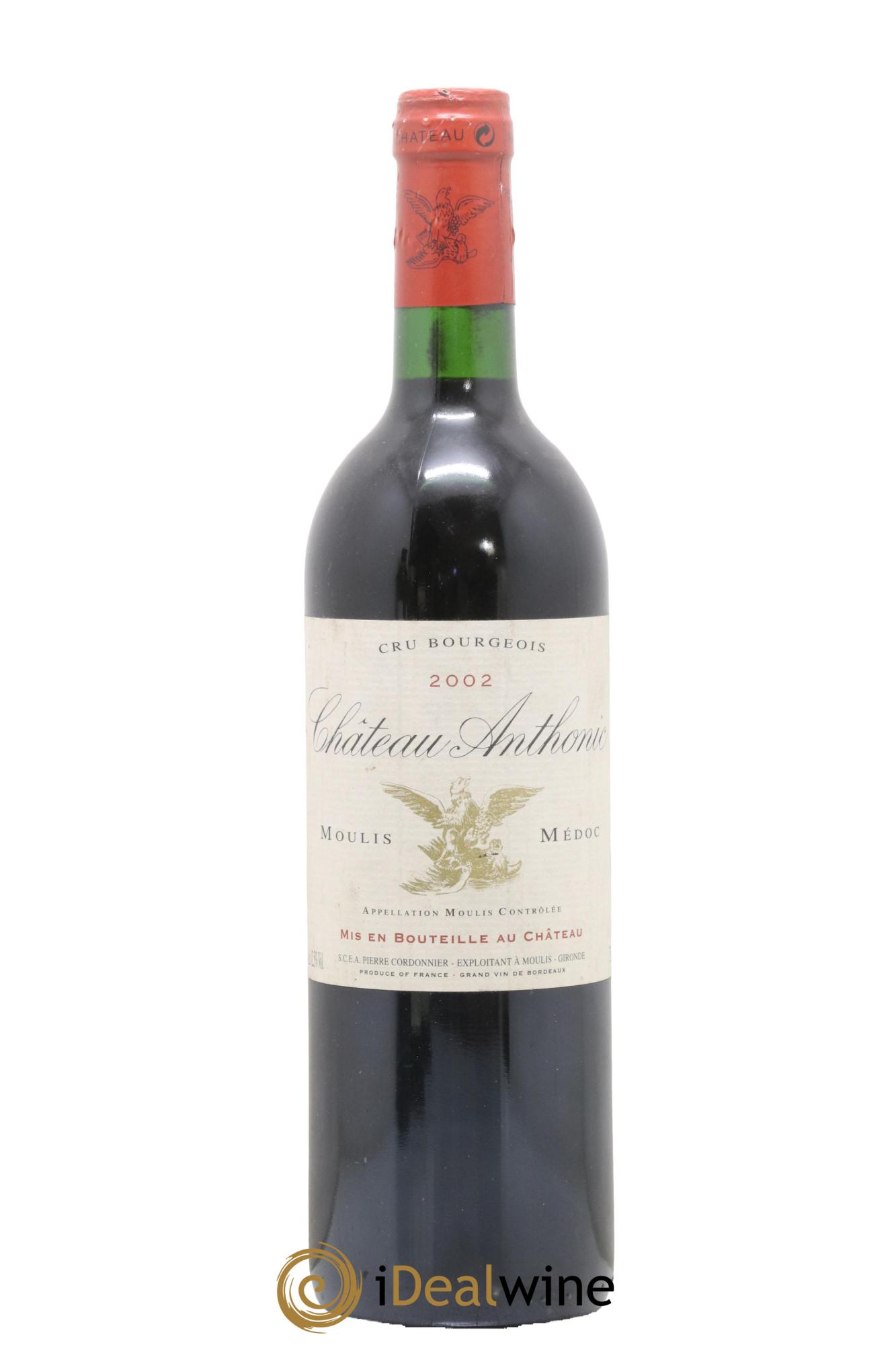 Château Anthonic Cru Bourgeois 2002 - Lot de 1 bouteille - 0