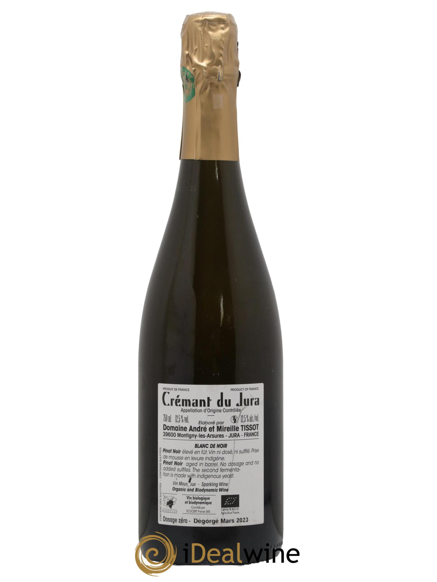 Crémant du Jura Blanc de Noirs Bénédicte et Stéphane Tissot - Lot of 1 bottle - 1