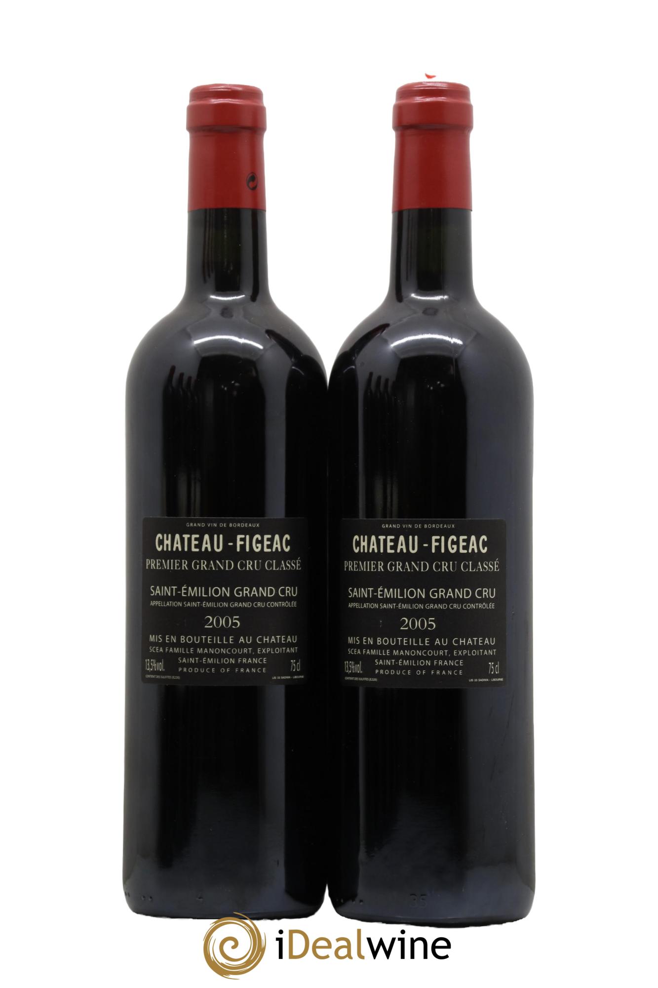 Château Figeac 1er Grand Cru Classé A 2005 - Lot de 2 bouteilles - 1