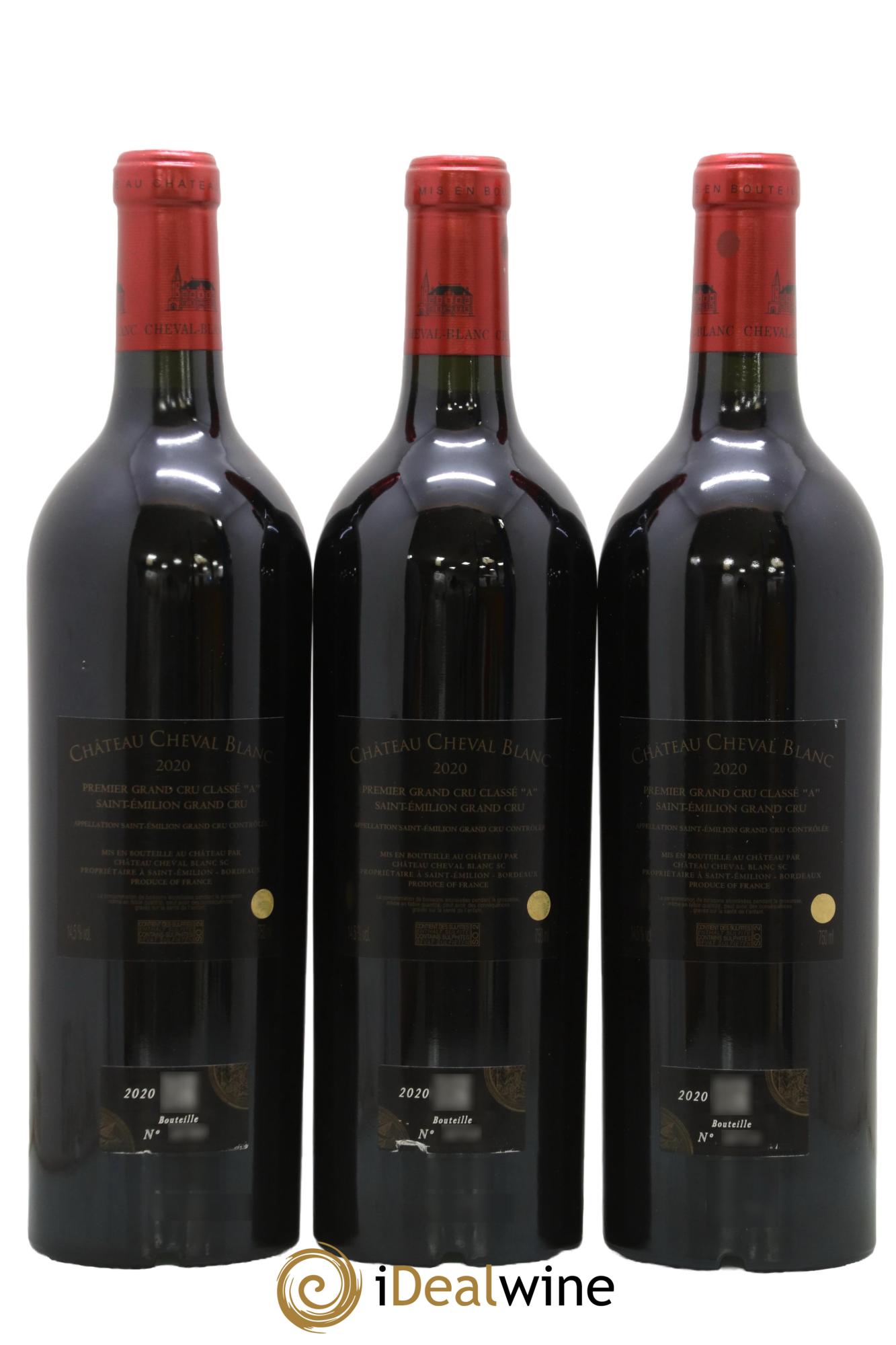 Château Cheval Blanc 1er Grand Cru Classé A 2020 - Lot de 3 bouteilles - 1