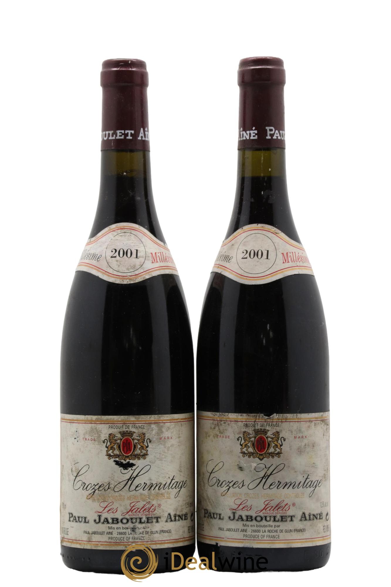 Crozes-Hermitage Les Jalets Paul Jaboulet Ainé 2001 - Lot de 2 bouteilles - 0