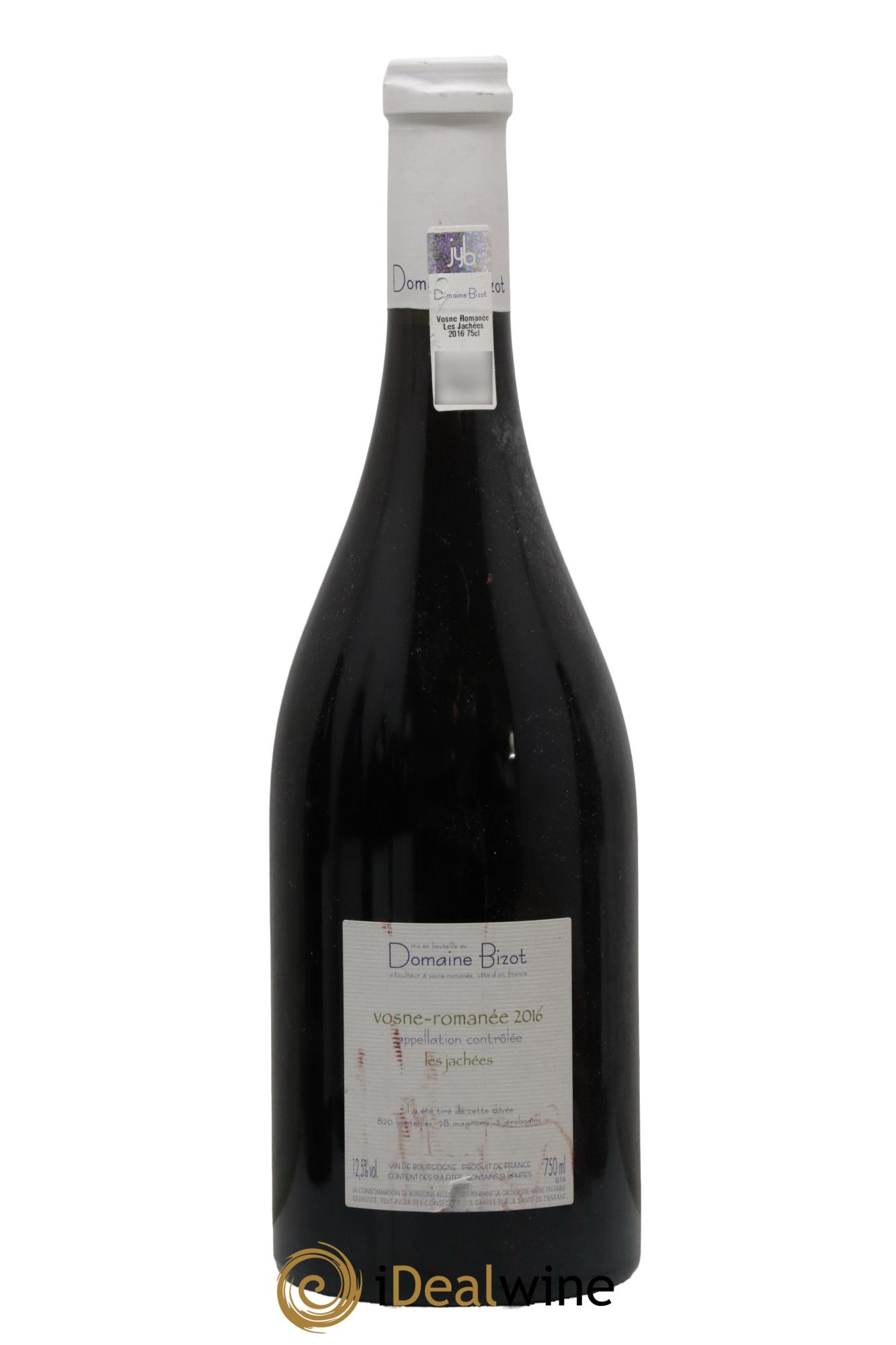 Vosne-Romanée Les Jachées Bizot (Domaine) 2016 - Lot de 1 bouteille - 1