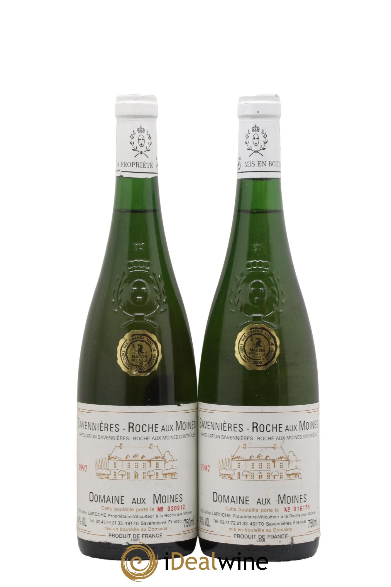 Savennières Roche aux Moines Domaine aux Moines 1997 - Lot de 2 bouteilles - 0