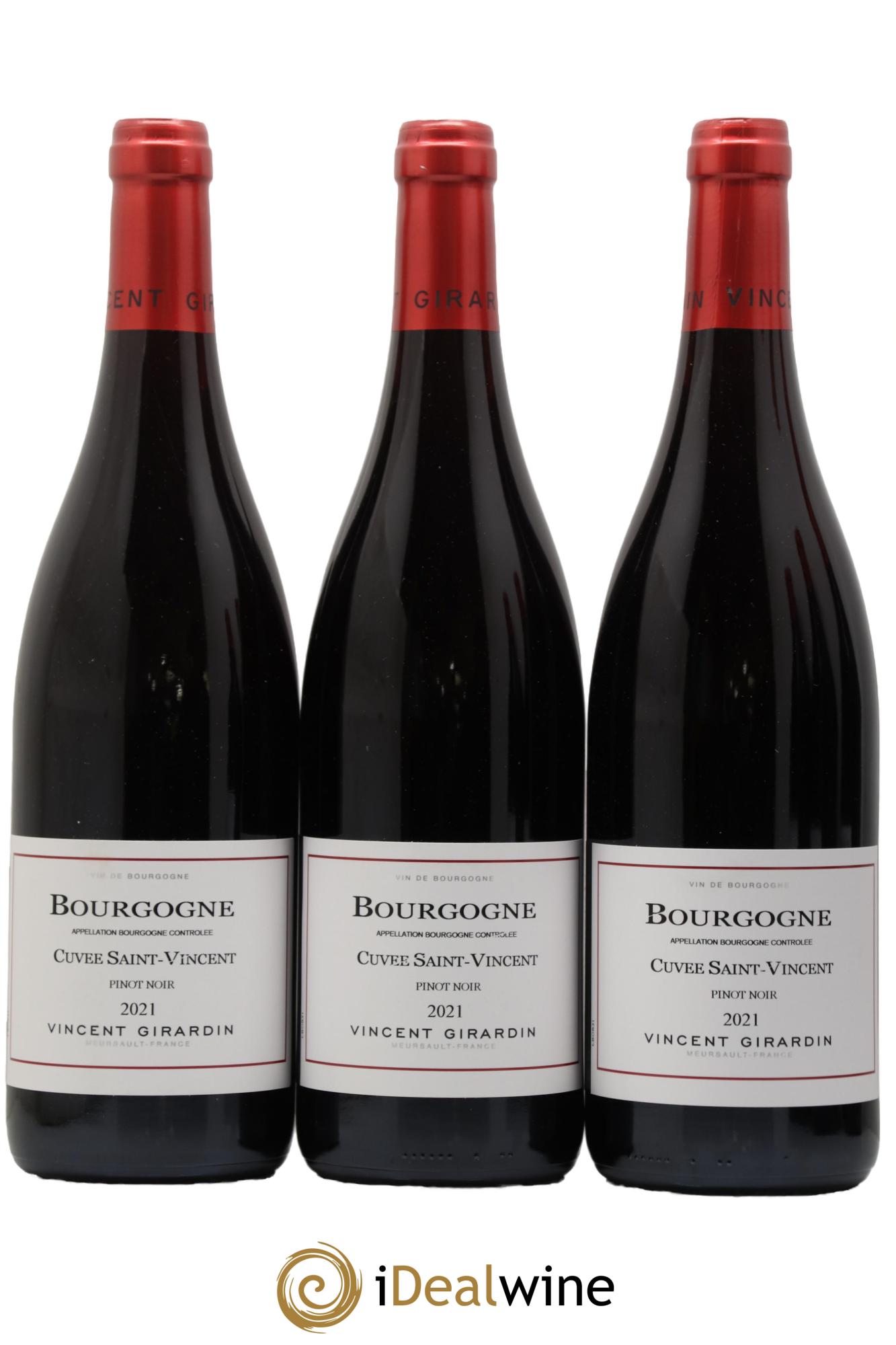 Bourgogne Pinot noir Cuvée Saint Vincent Vincent Girardin (Domaine) 2021 - Lot de 6 bouteilles - 1