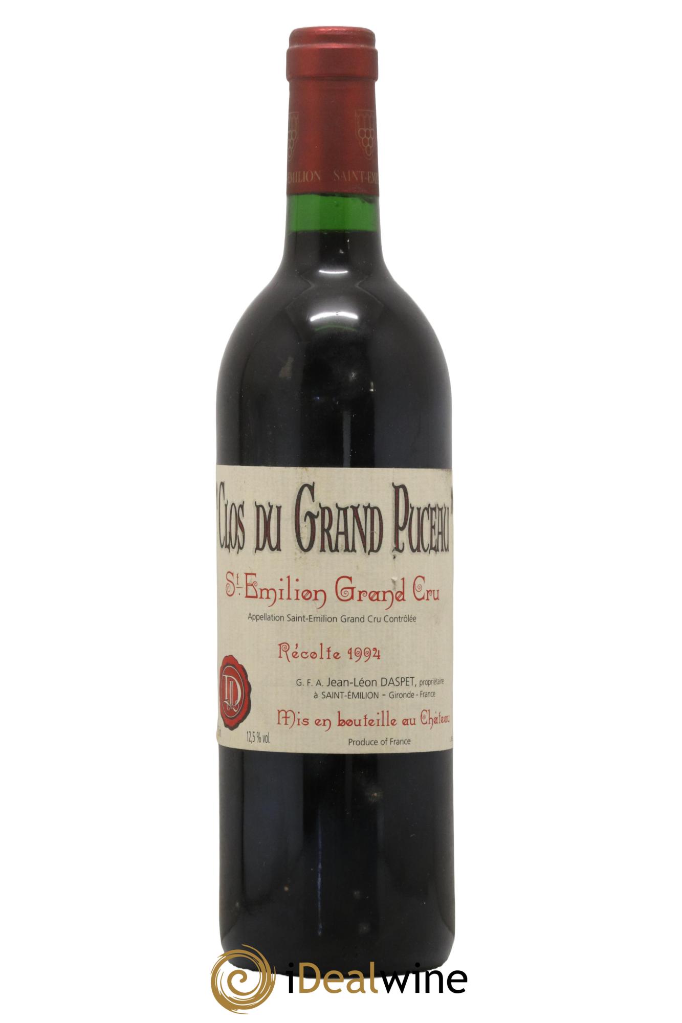 Saint-Émilion Grand Cru Clos du Grand Puceau 1994 - Lot de 1 bouteille - 0