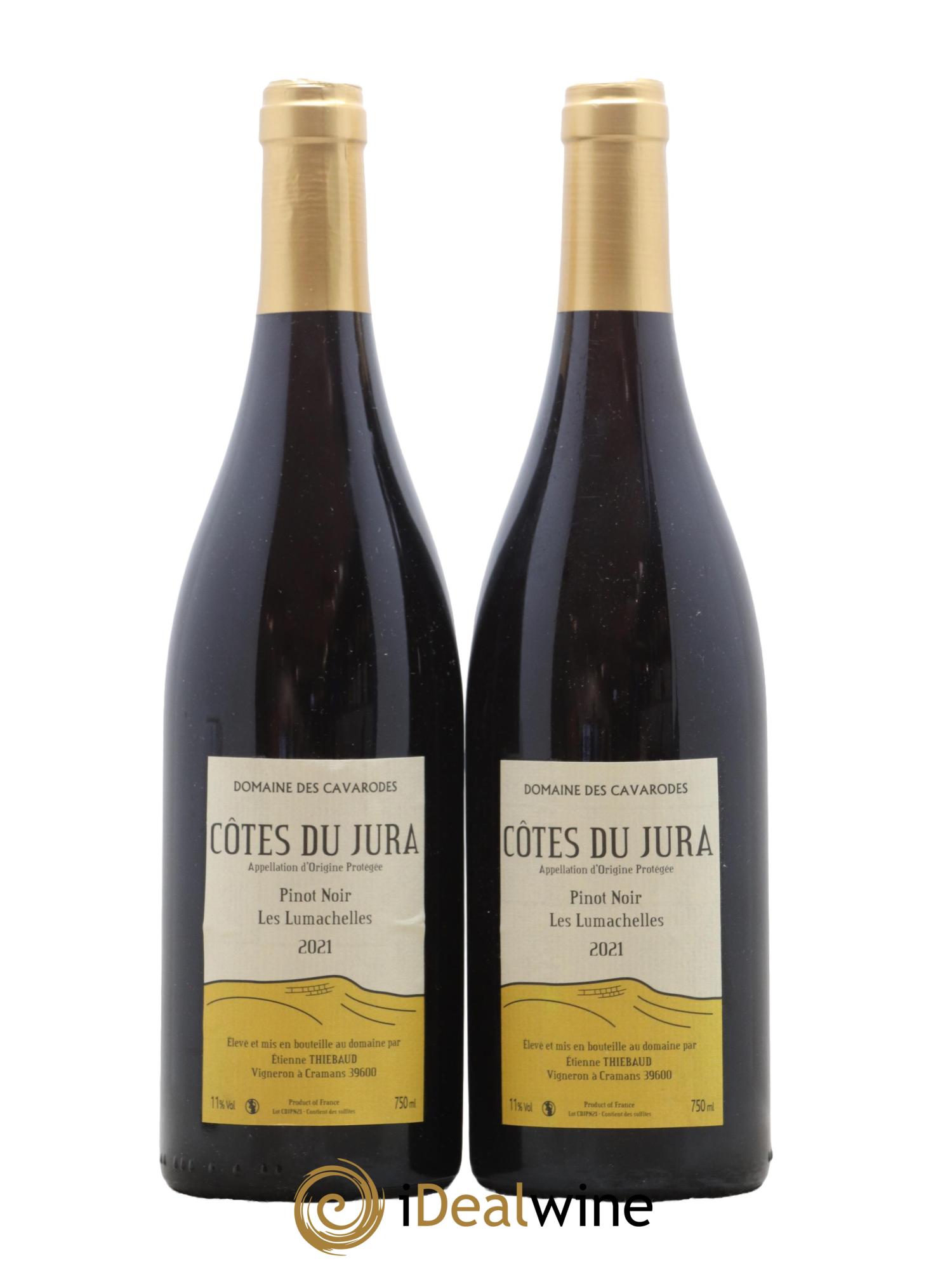 Côtes du Jura Pinot Noir Les Lumachelles Cavarodes (Domaine des) - Etienne Thiébaud 2021 - Lot de 2 bouteilles - 0