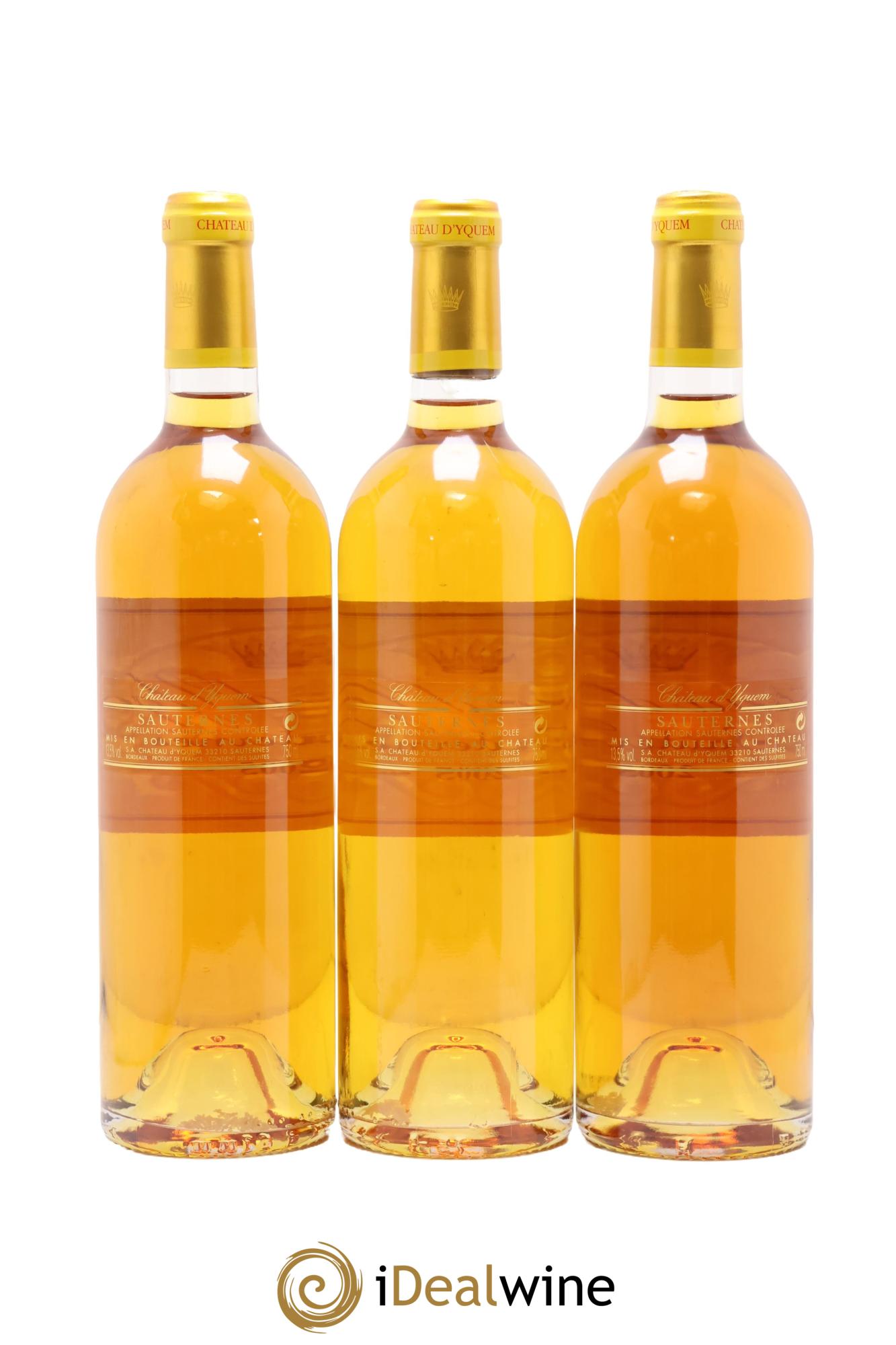Château d' Yquem 1er Cru Classé Supérieur 2005 - Lot de 3 bouteilles - 1