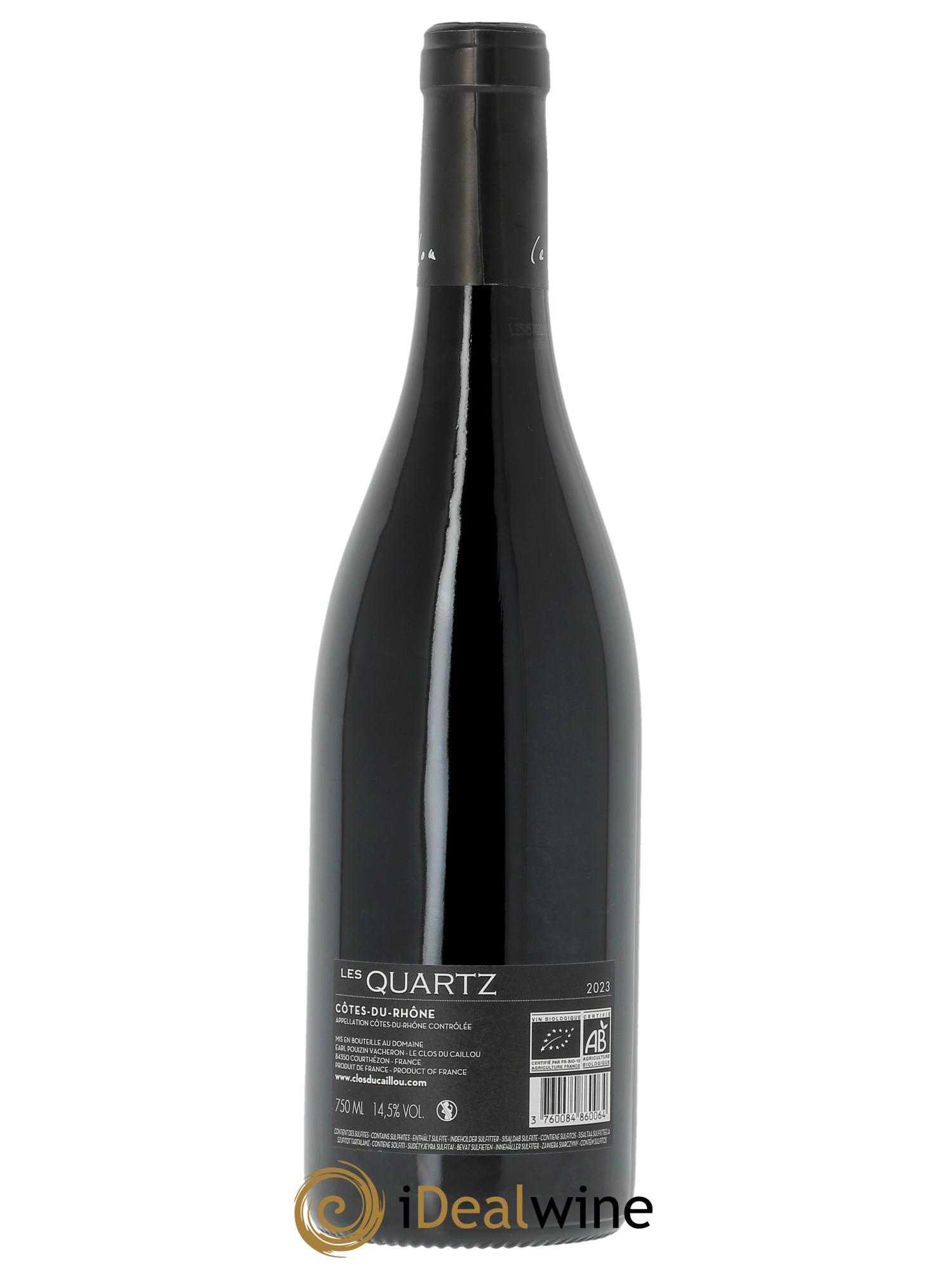 Côtes-du-Rhône Les Quartz Clos du Caillou  2023 - Lot of 1 bottle - 1