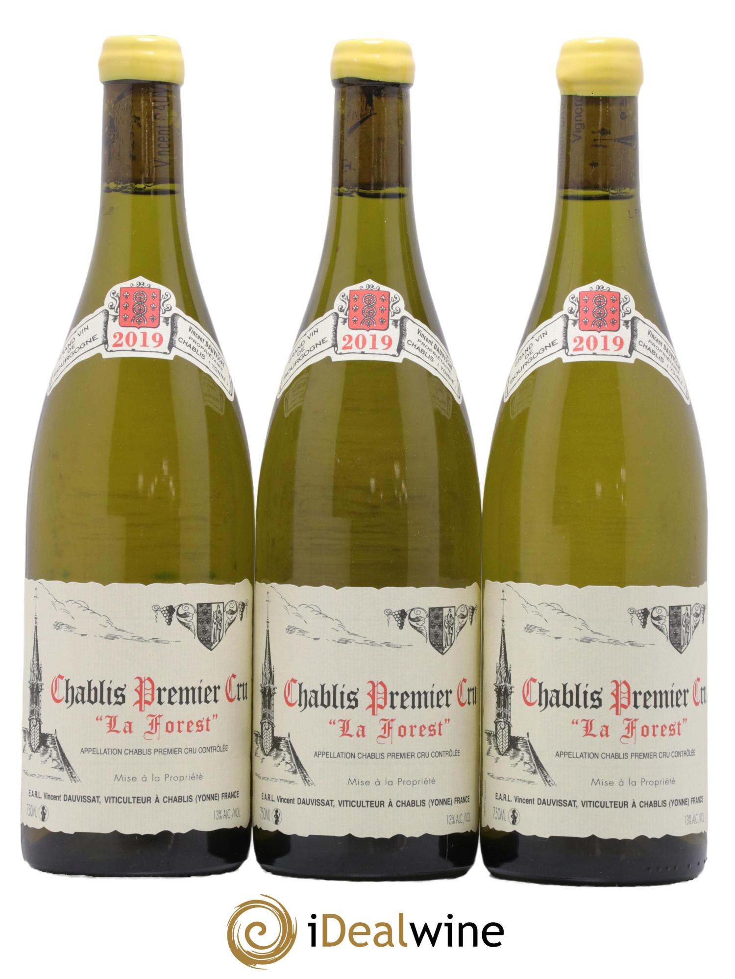 Chablis 1er Cru La Forest Vincent Dauvissat (Domaine) 2019 - Lot de 3 bouteilles - 0
