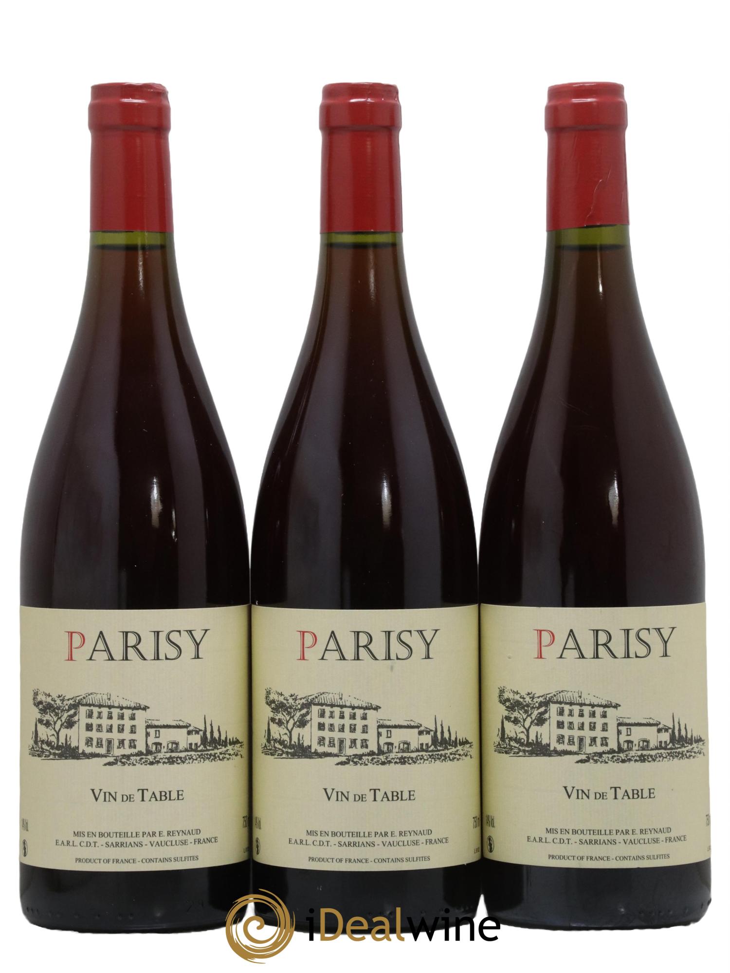 Vin de Table Parisy Emmanuel Reynaud - Posten von 3 Flaschen - 0