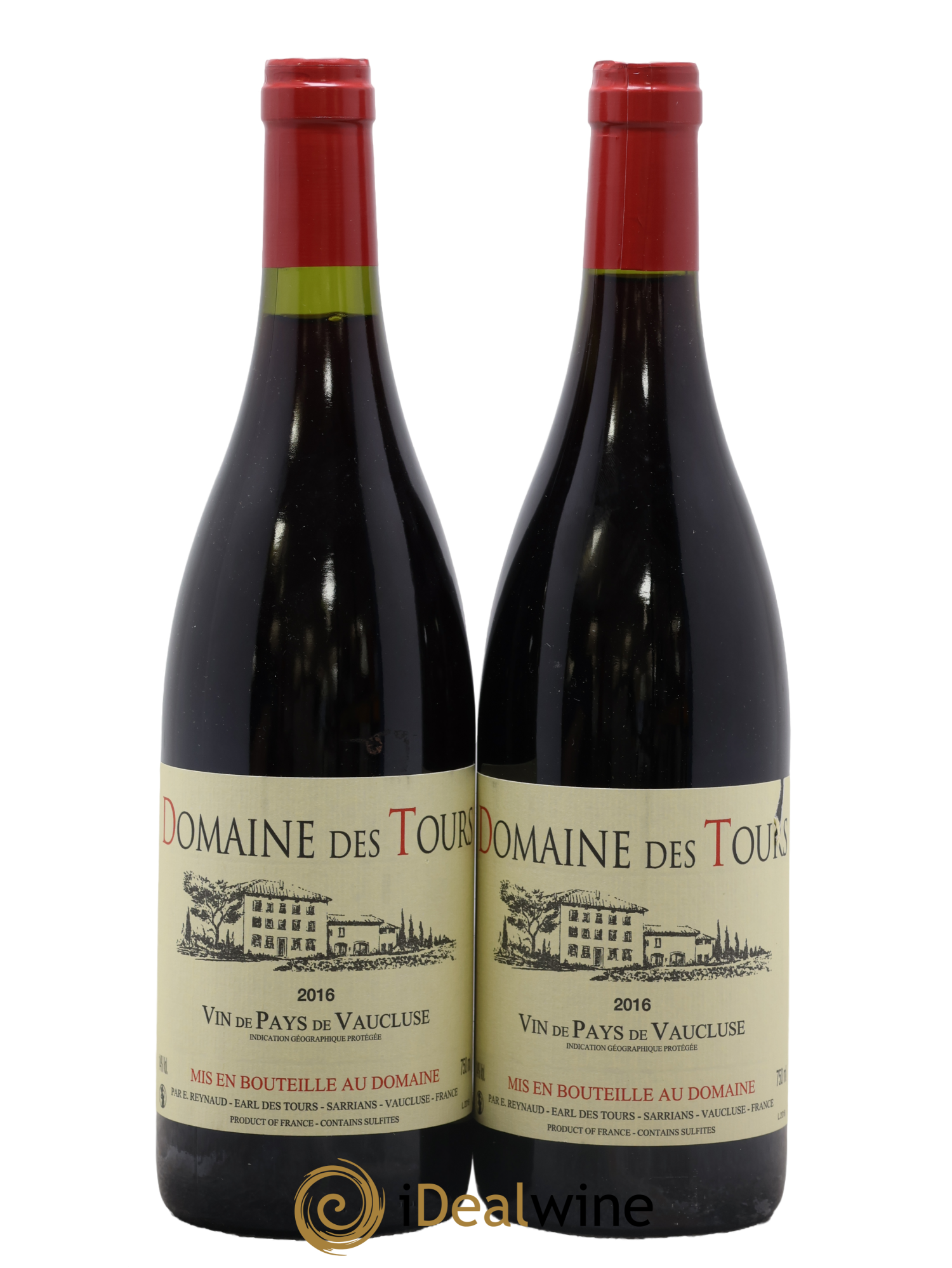 Vaucluse (Vin de Pays de Vaucluse) Domaine des Tours Emmanuel Reynaud 2016 - Lot de 2 bouteilles - 0