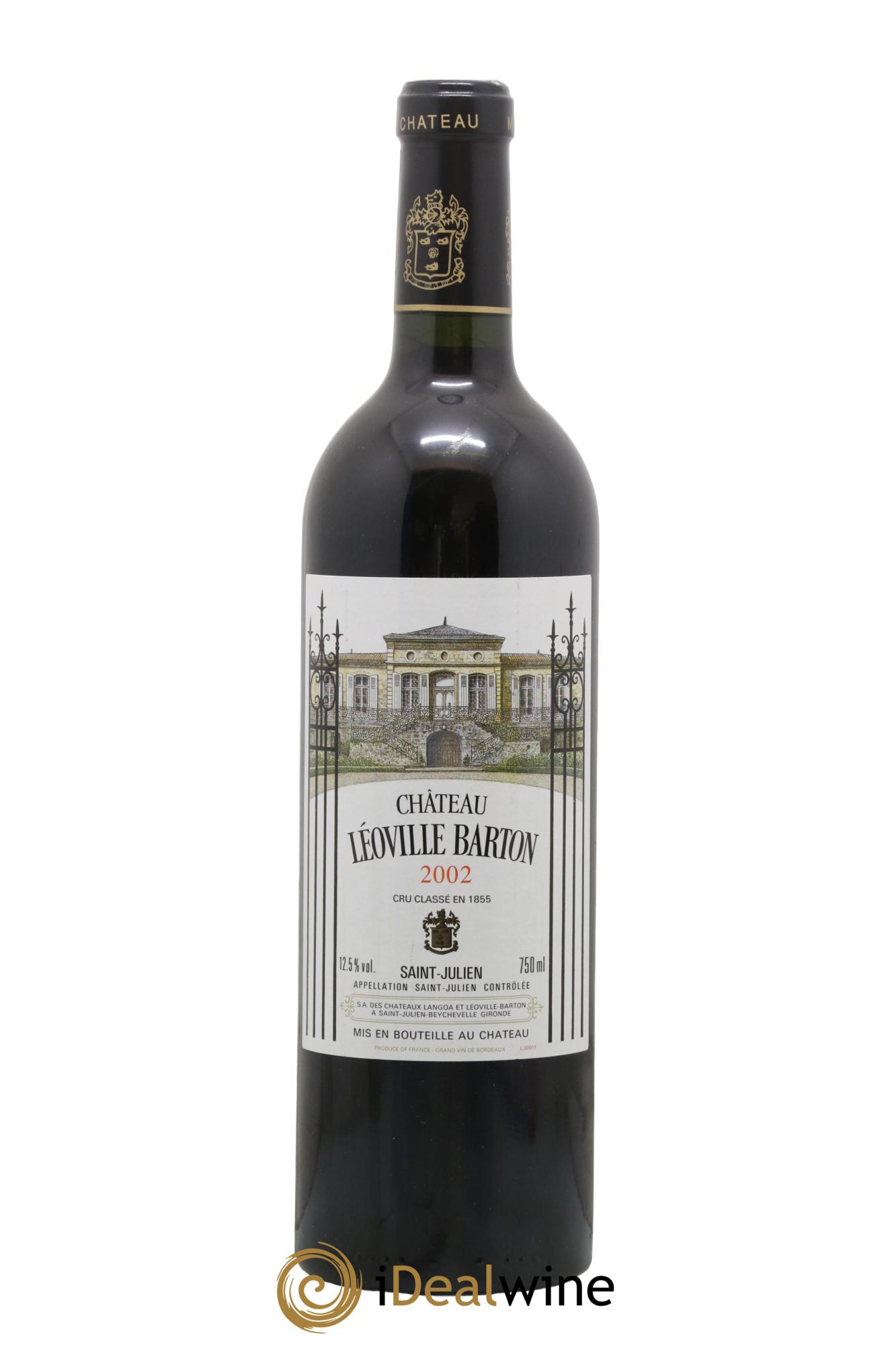Château Léoville Barton 2ème Grand Cru Classé 2002 - Lot de 1 bouteille - 0