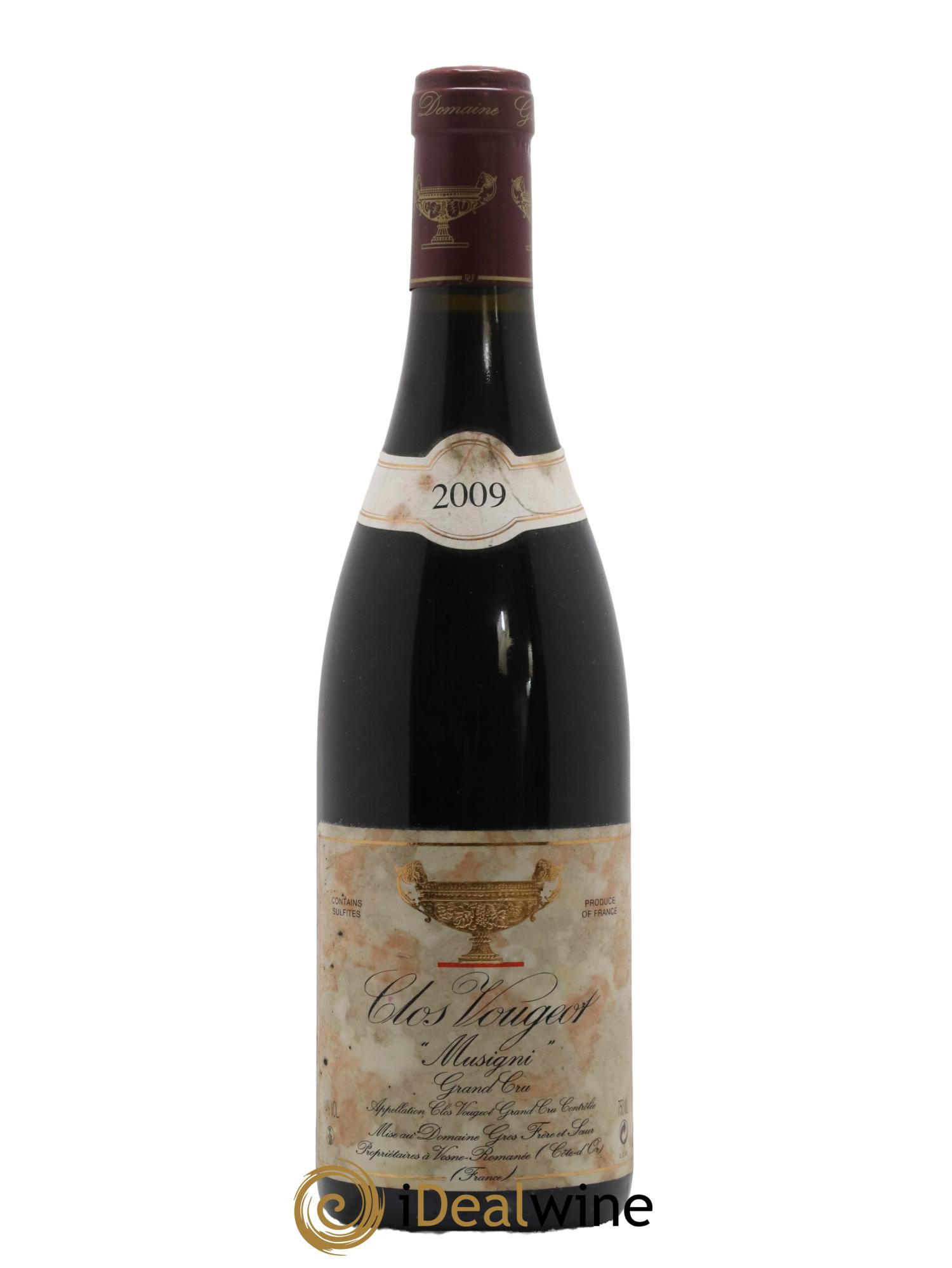 Clos de Vougeot Grand Cru Musigni Gros Frère & Soeur 2009 - Lot de 1 bouteille - 0