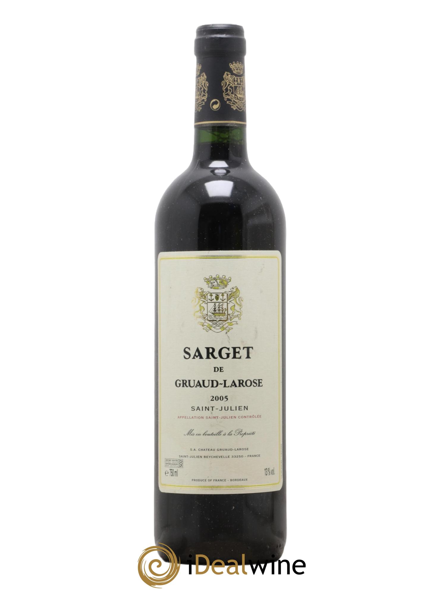 Sarget de Gruaud Larose Second Vin 2005 - Lot de 1 bouteille - 0