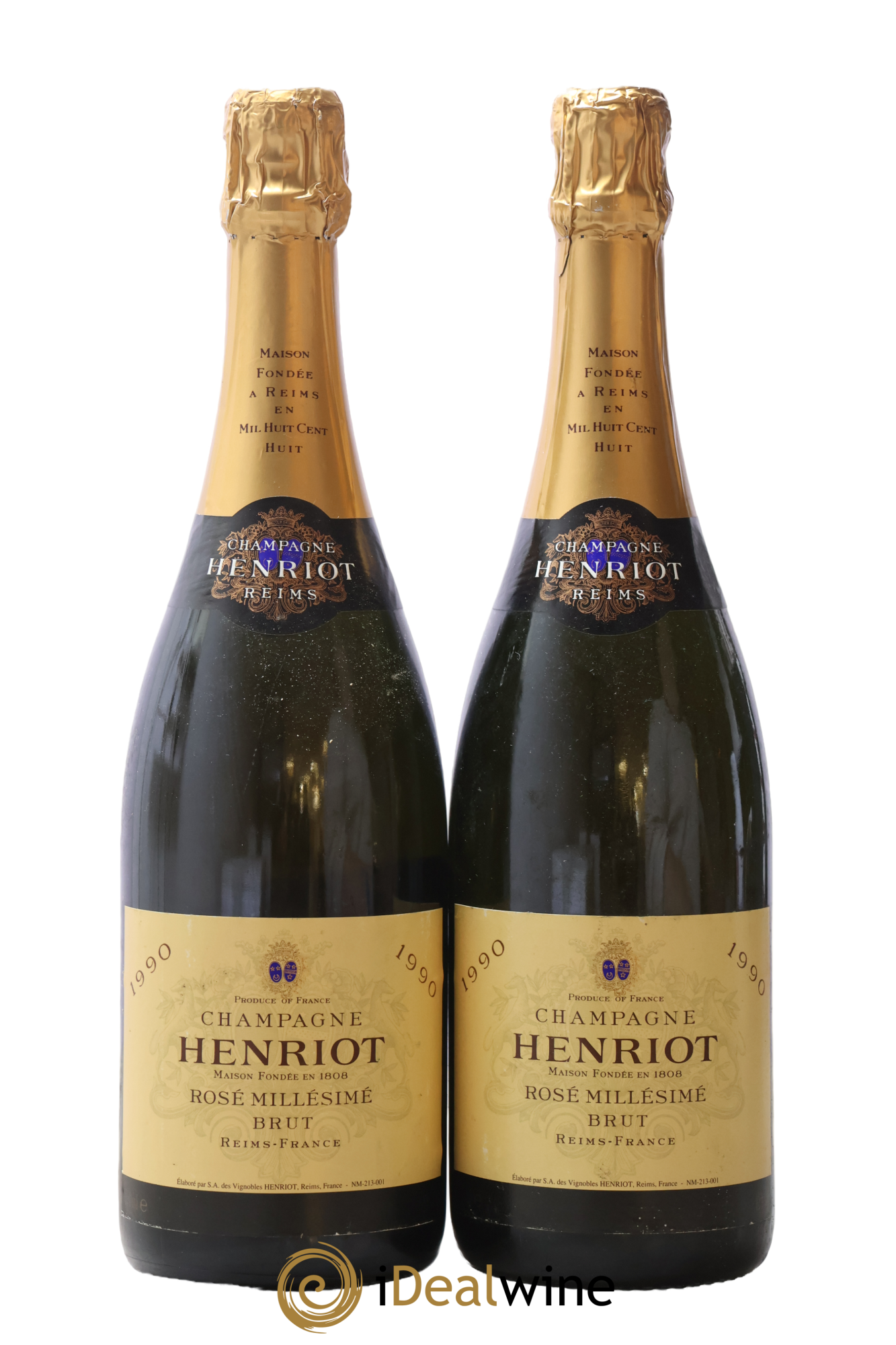 Rosé Brut Henriot 1990 - Lot de 2 bouteilles - 0