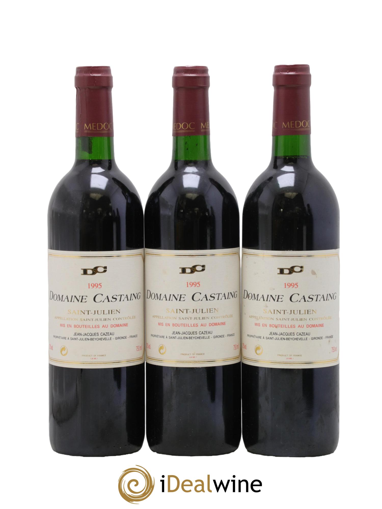 Saint-Julien Domaine Castaing 1995 - Posten von 3 Flaschen - 0