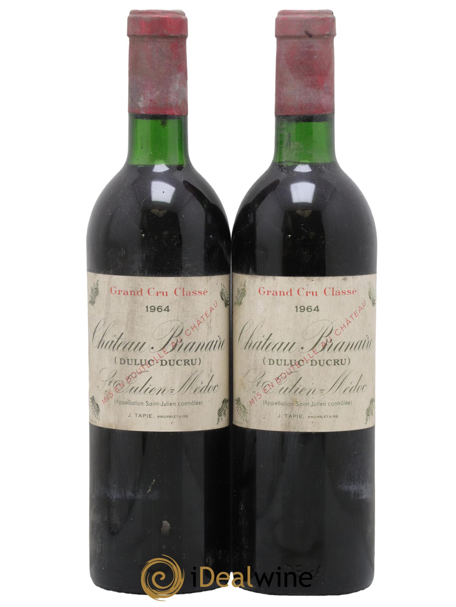 Château Branaire Ducru 4ème Grand Cru Classé 1964 - Posten von 2 Flaschen - 0