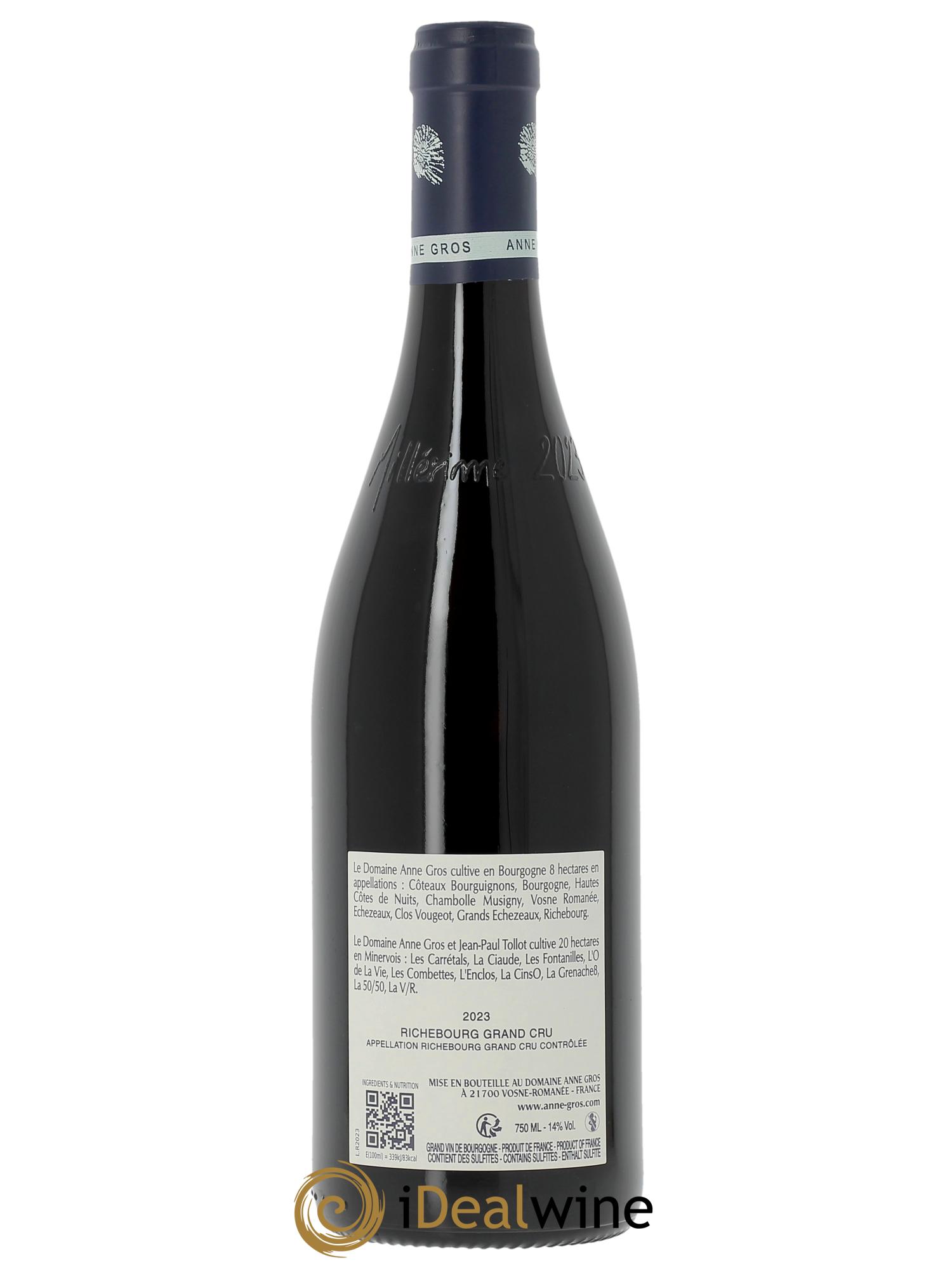 Richebourg Grand Cru Anne Gros 2023 - Lot de 1 bouteille - 1