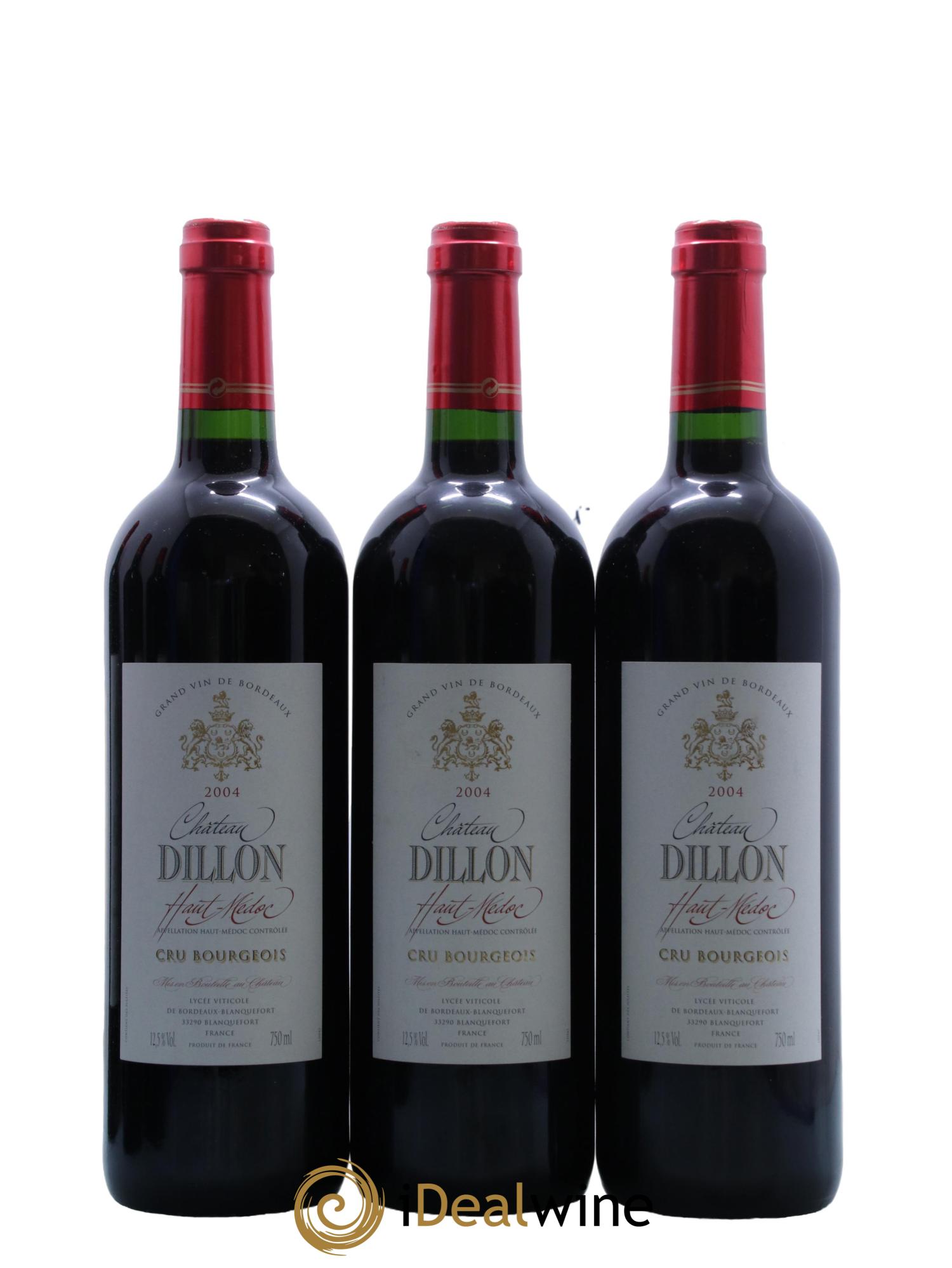 Château Dillon Cru Bourgeois  2004 - Posten von 6 Flaschen - 2