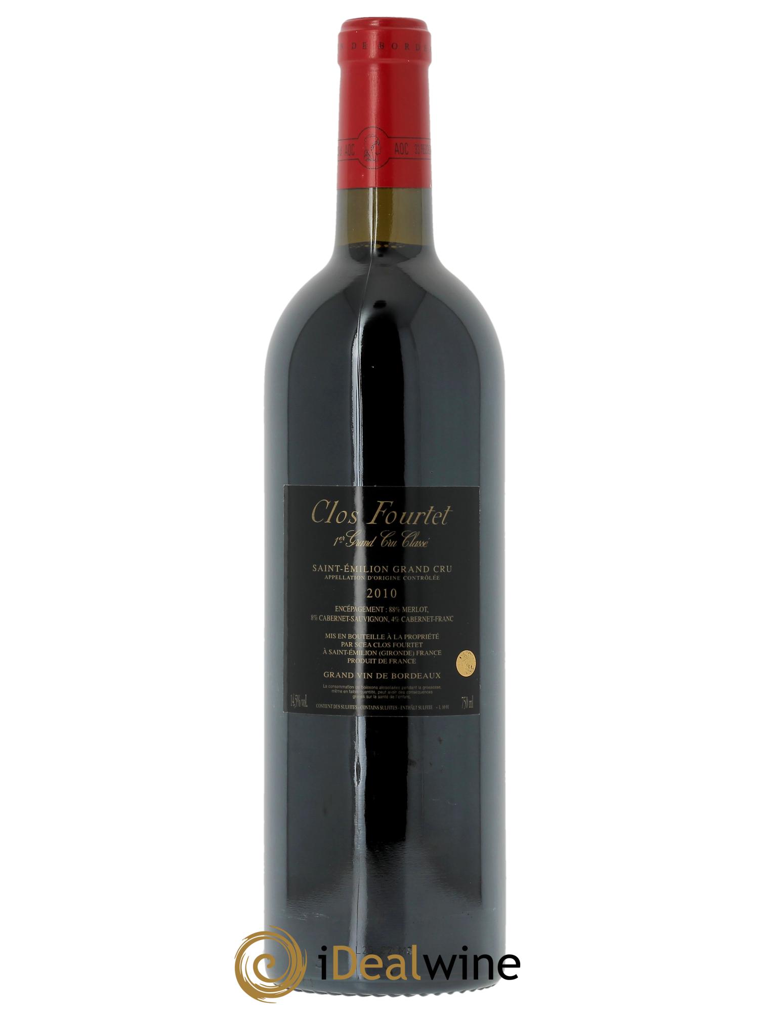 Clos Fourtet 1er Grand Cru Classé B  2010 - Lot of 1 bottle - 1