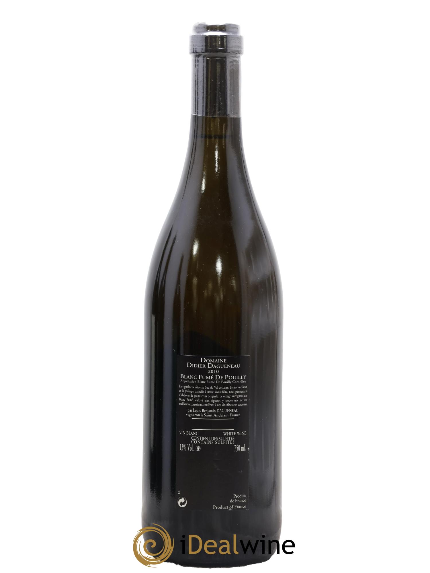 Vin de France (anciennement Pouilly-Fumé) Silex Dagueneau (Domaine Didier - Louis-Benjamin) 2010 - Lot de 1 bouteille - 1