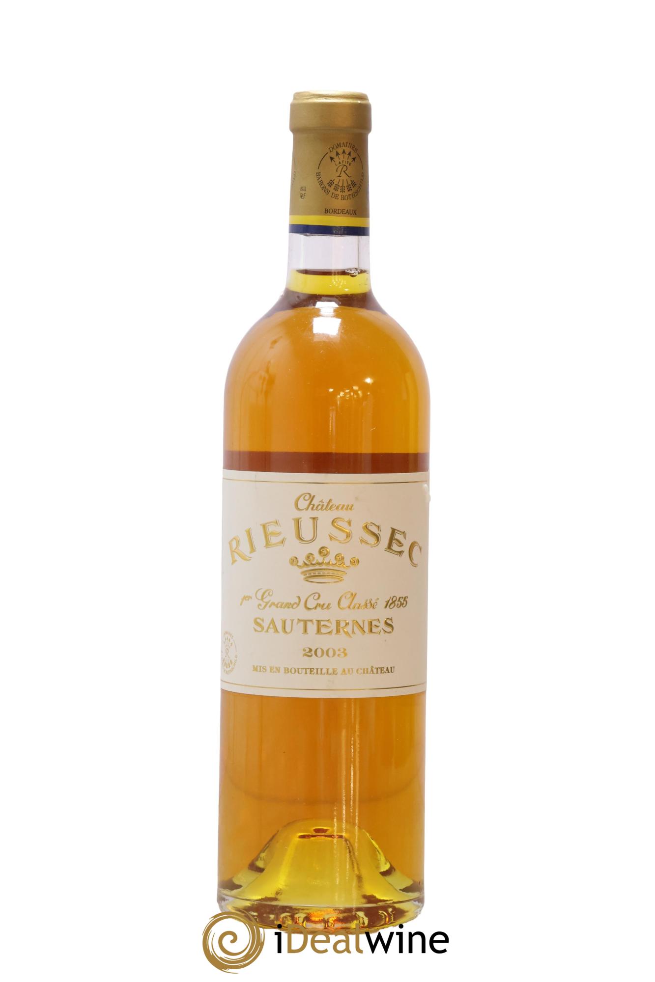 Château Rieussec 1er Grand Cru Classé 2003 - Lot de 1 bouteille - 0