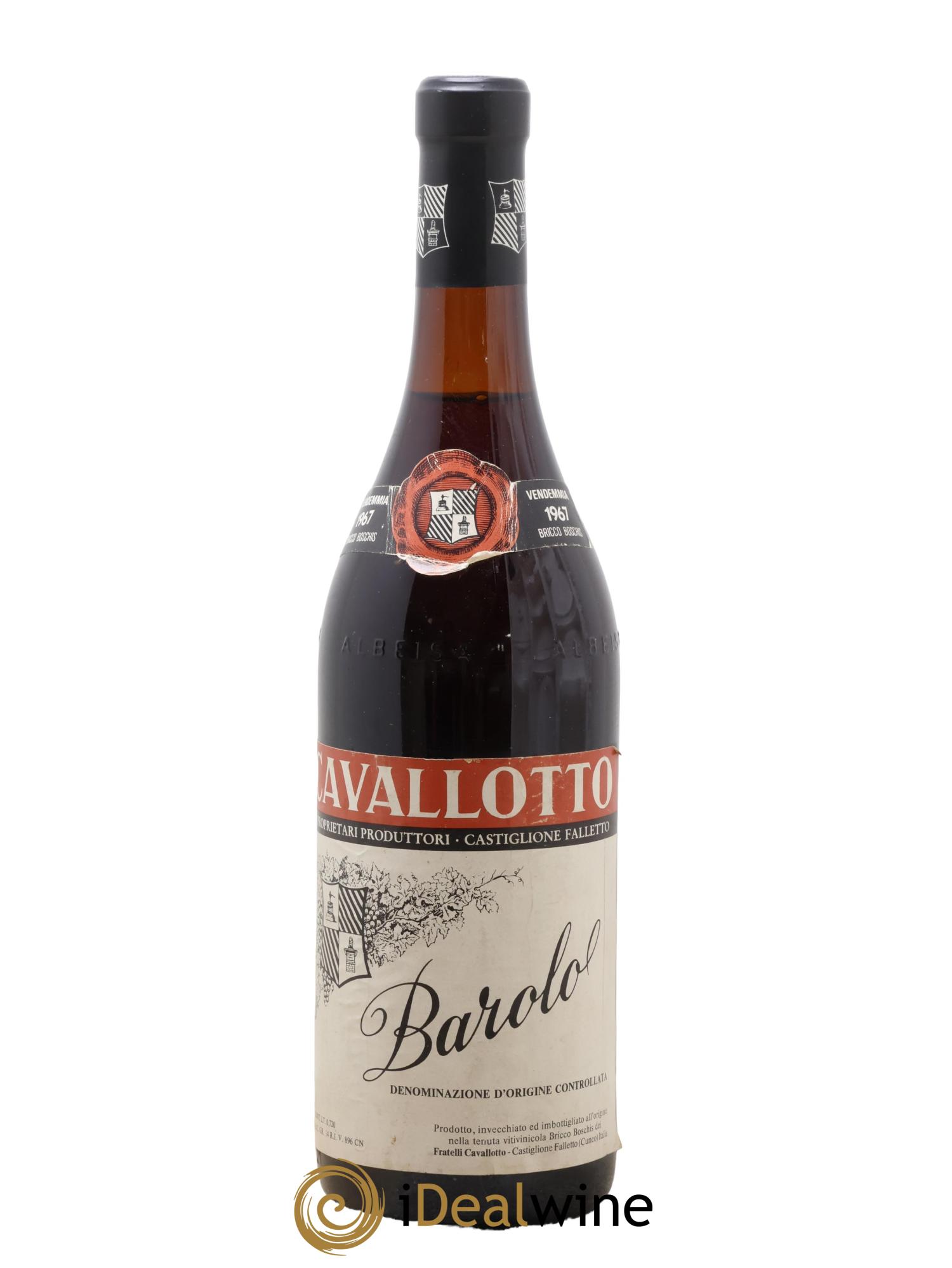 Barolo DOCG Cavallotto Bricco Boschis 1967 - Lot of 1 bottle - 0