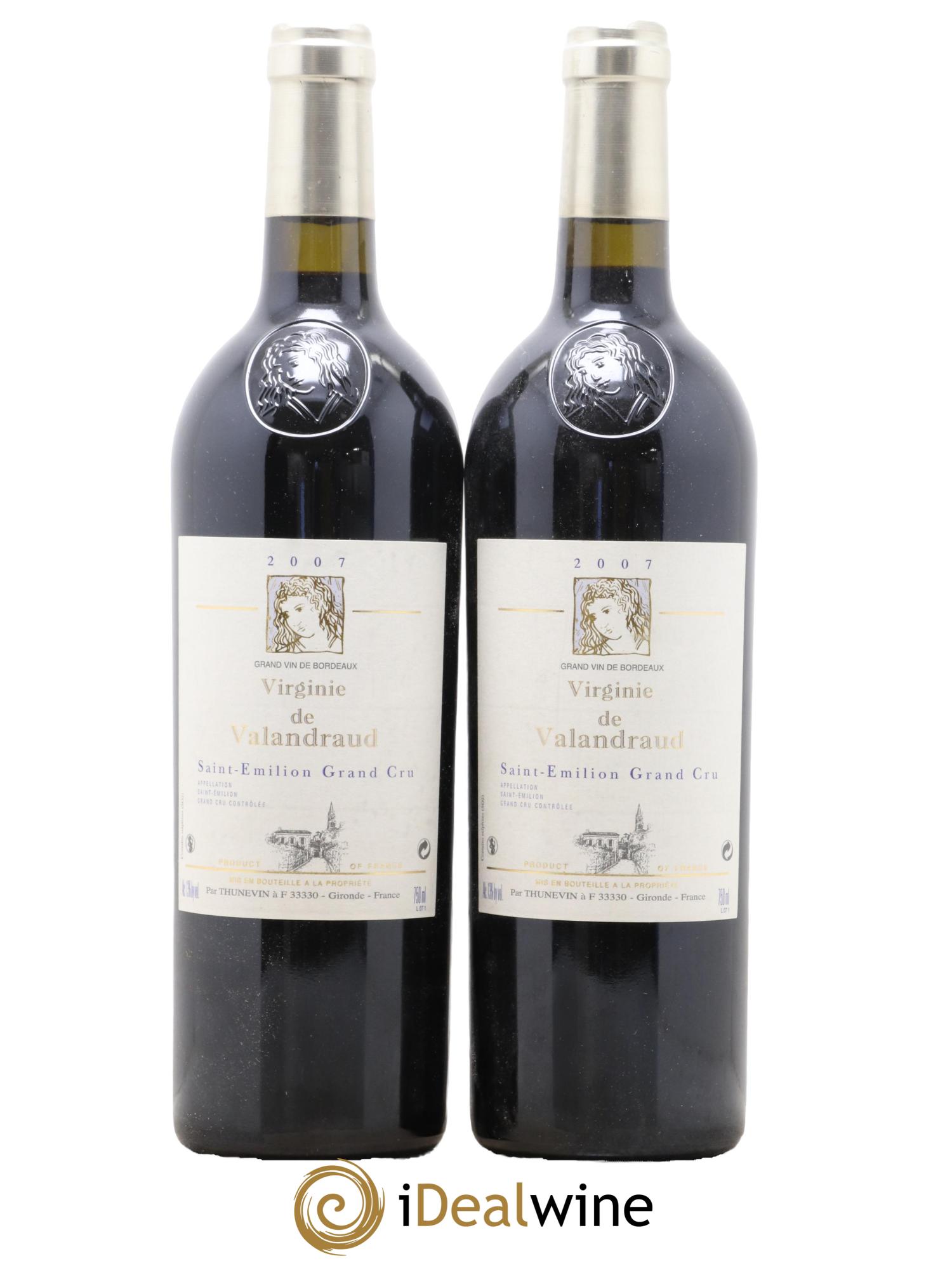 Virginie de Valandraud 2007 - Lot de 2 bouteilles - 0
