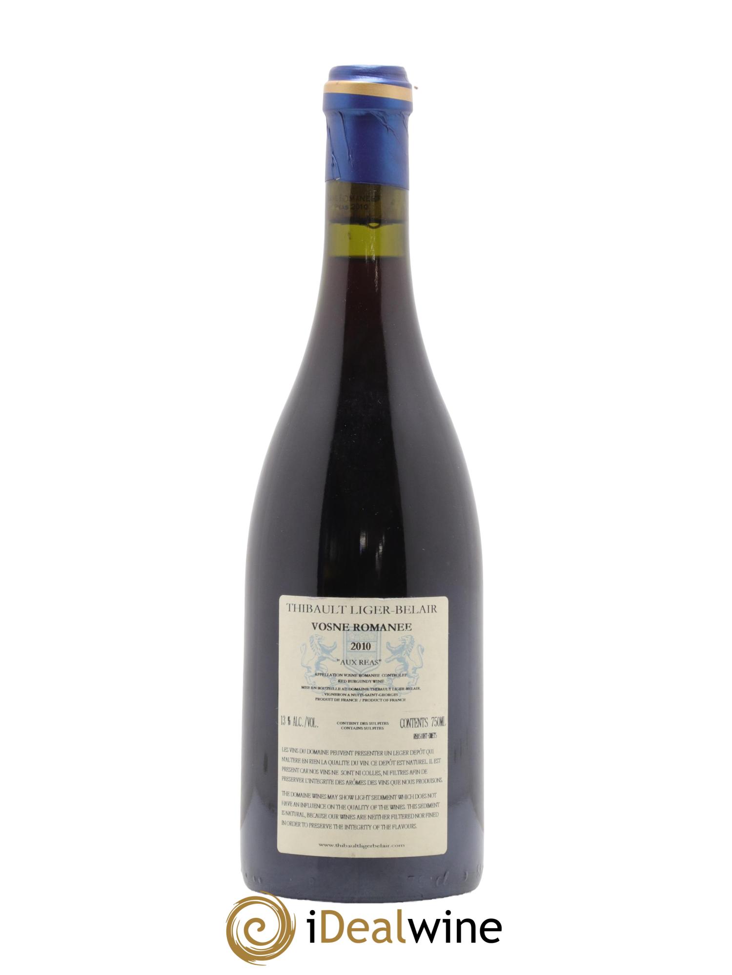 Vosne-Romanée Aux Réas Thibault Liger-Belair 2010 - Lot de 1 bouteille - 1