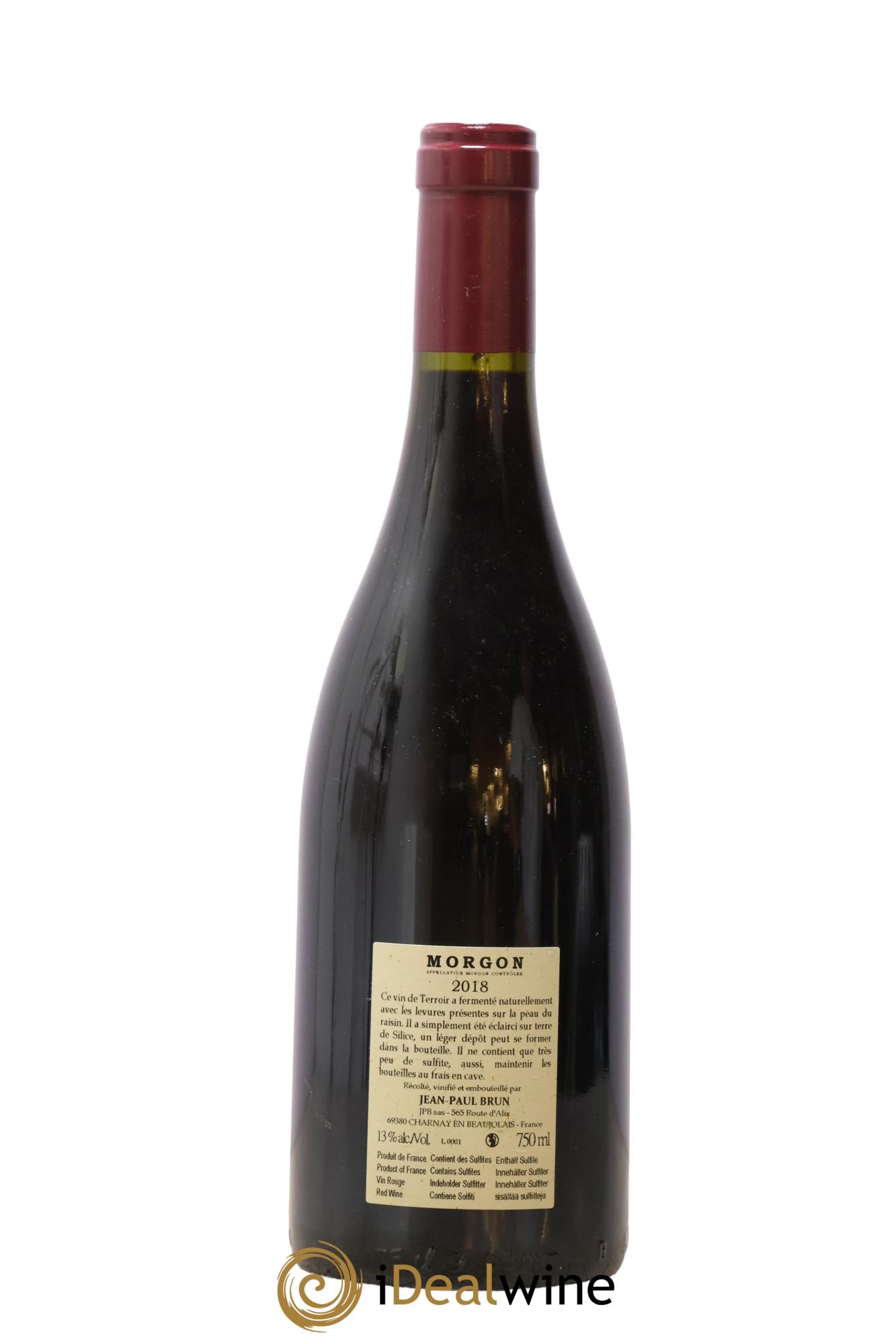 Morgon Terres dorées - J-P. Brun (Domaine des) 2018 - Lot de 1 bouteille - 1