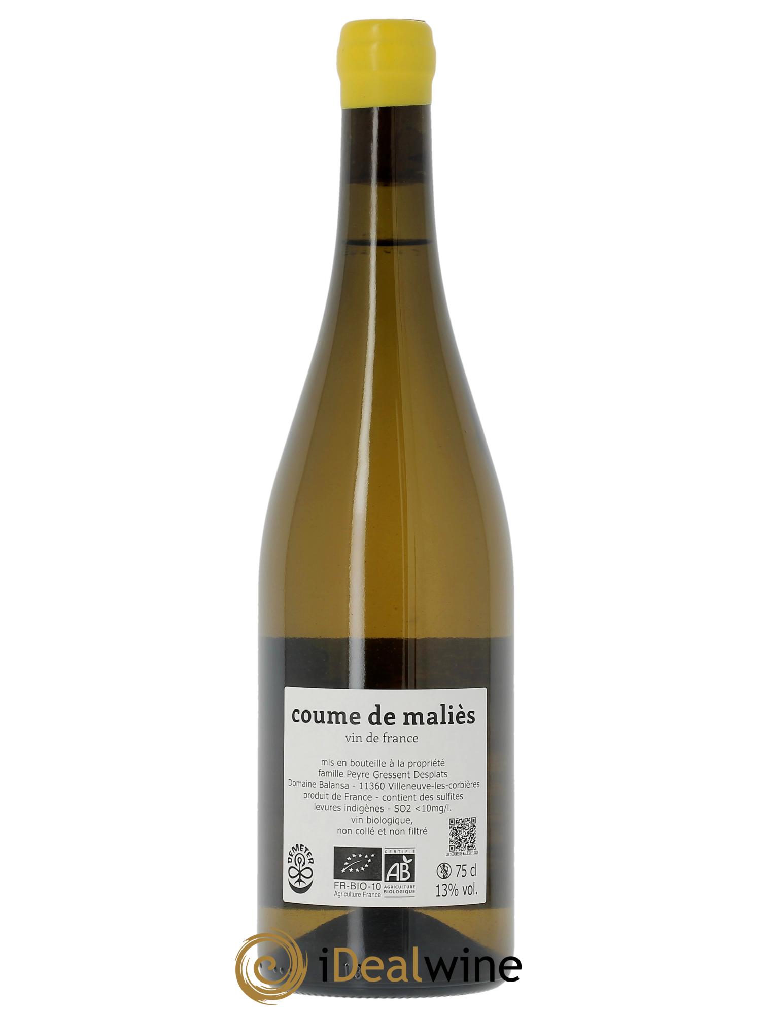Vin de France Coume de Maliès Balansa (Domaine)  2024 - Lot de 1 bouteille - 1