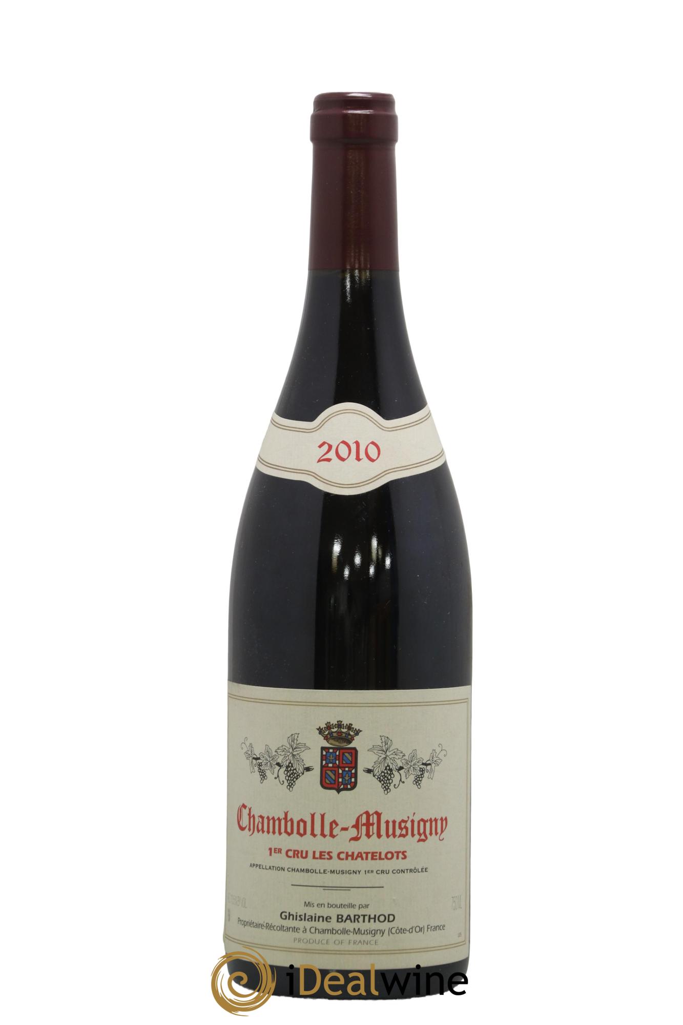 Chambolle-Musigny 1er Cru Les Chatelots Ghislaine Barthod 2010 - Lot de 1 bouteille - 0