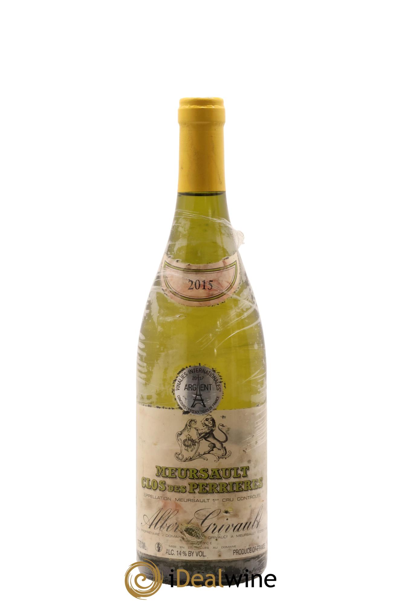 Meursault 1er Cru Clos des Perrières Monopole Albert Grivault 2015 - Lote de 1 botella - 0