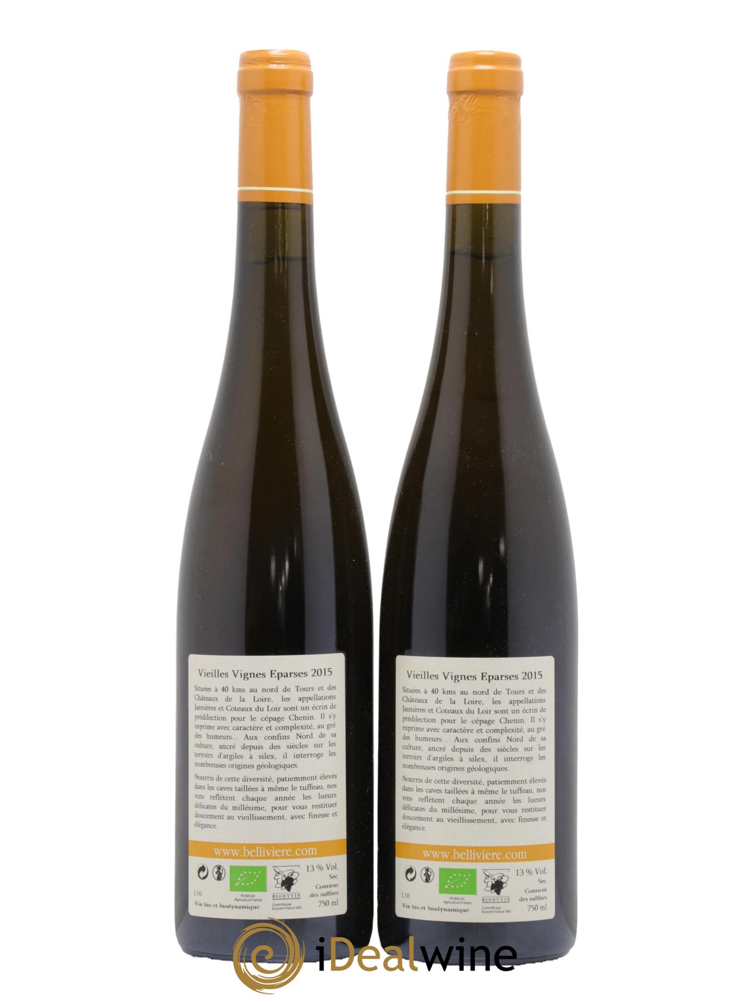Coteaux du Loir Vieilles Vignes Eparses Domaine de Bellivière 2015 - Lot de 2 bouteilles - 1