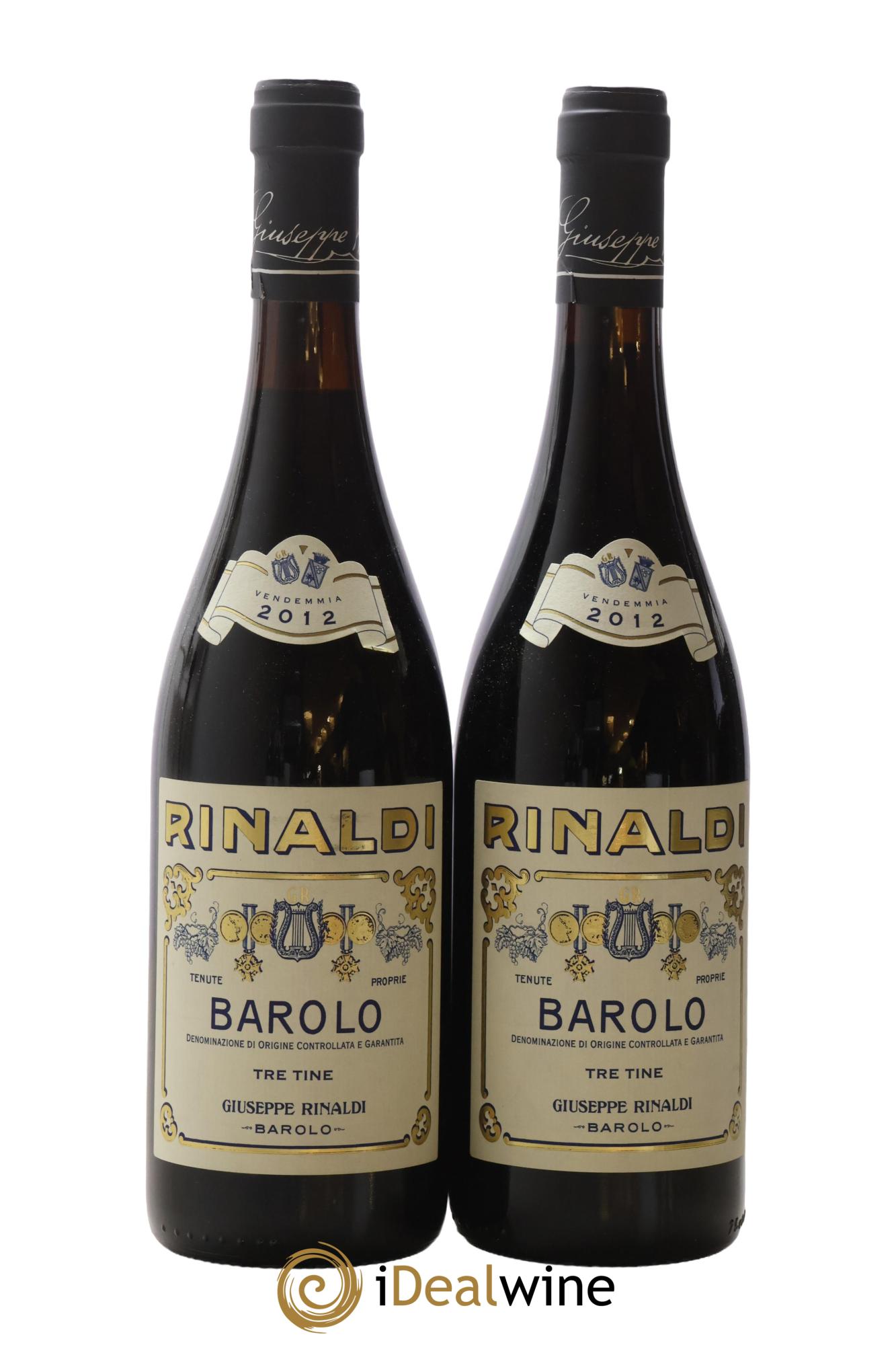 Barolo DOCG Tre Tine Giuseppe Rinaldi 2012 - Posten von 2 Flaschen - 0