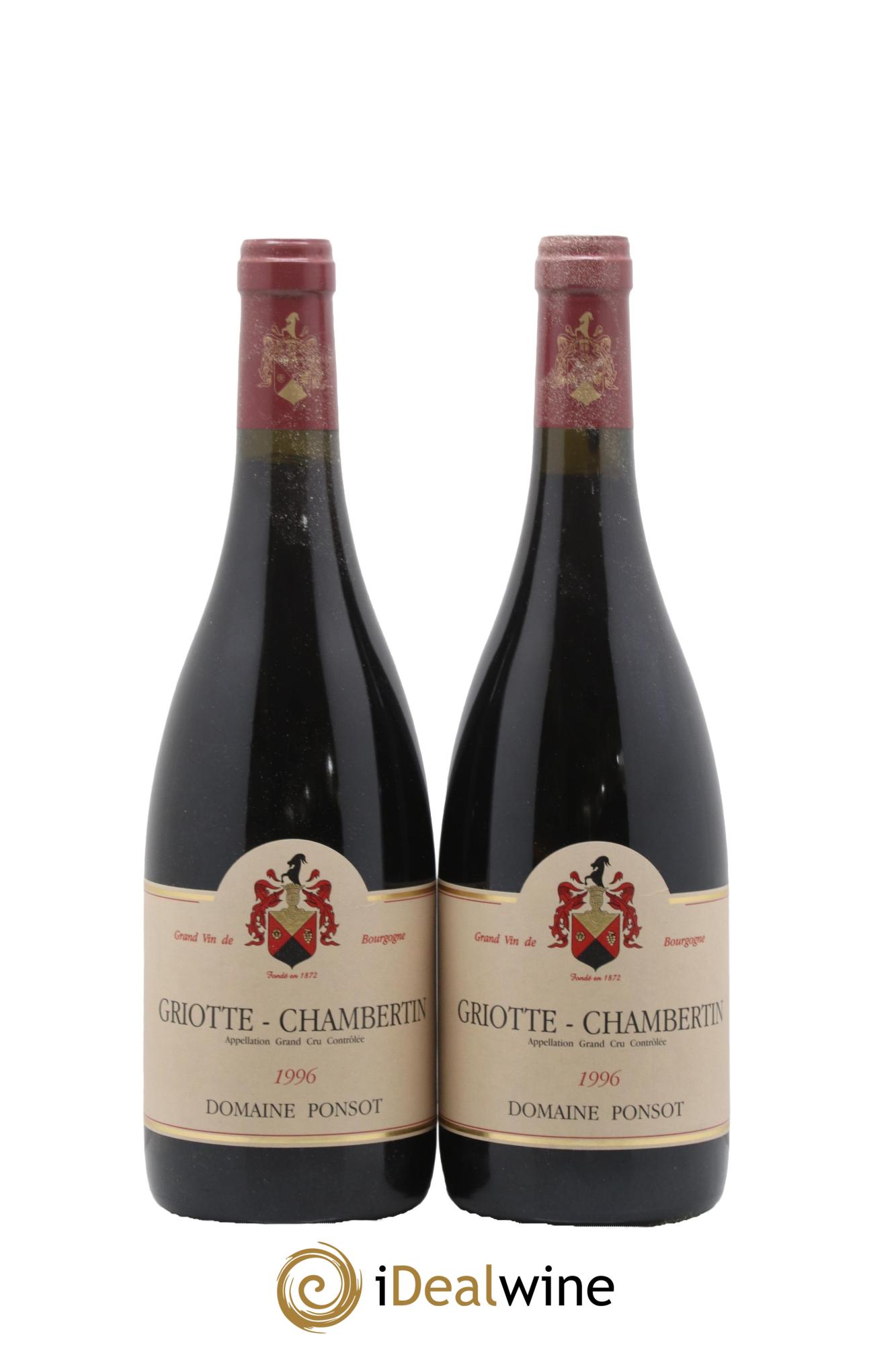 Griotte-Chambertin Grand Cru Ponsot (Domaine) 1996 - Lot de 2 bouteilles - 0