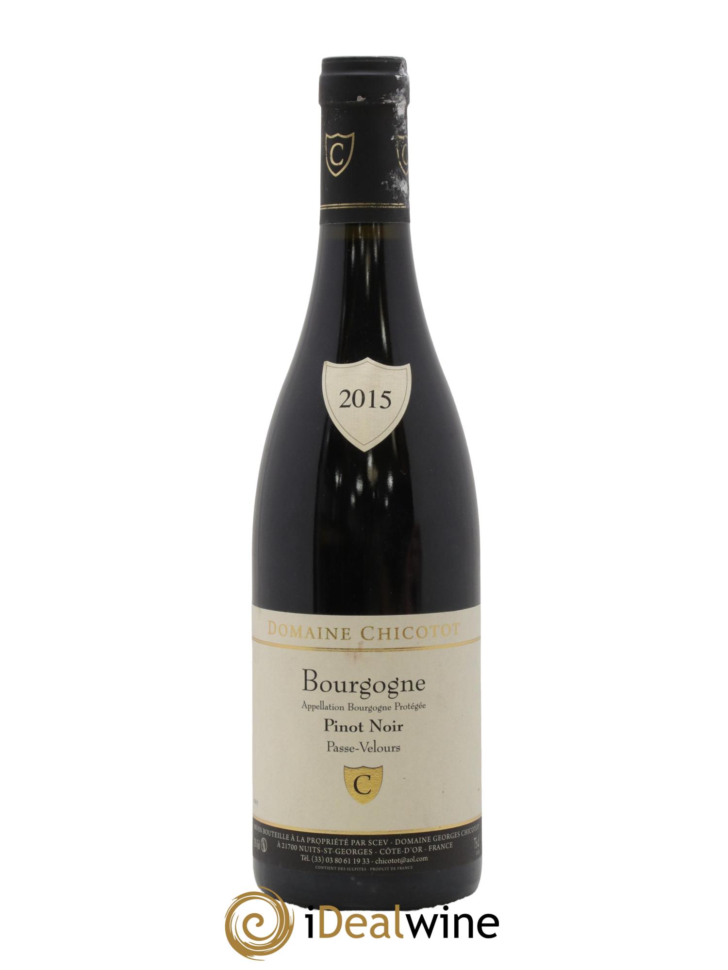 Bourgogne Pinot Noir Passe-Velours Chicotot 2015 - Lot de 1 bouteille - 0