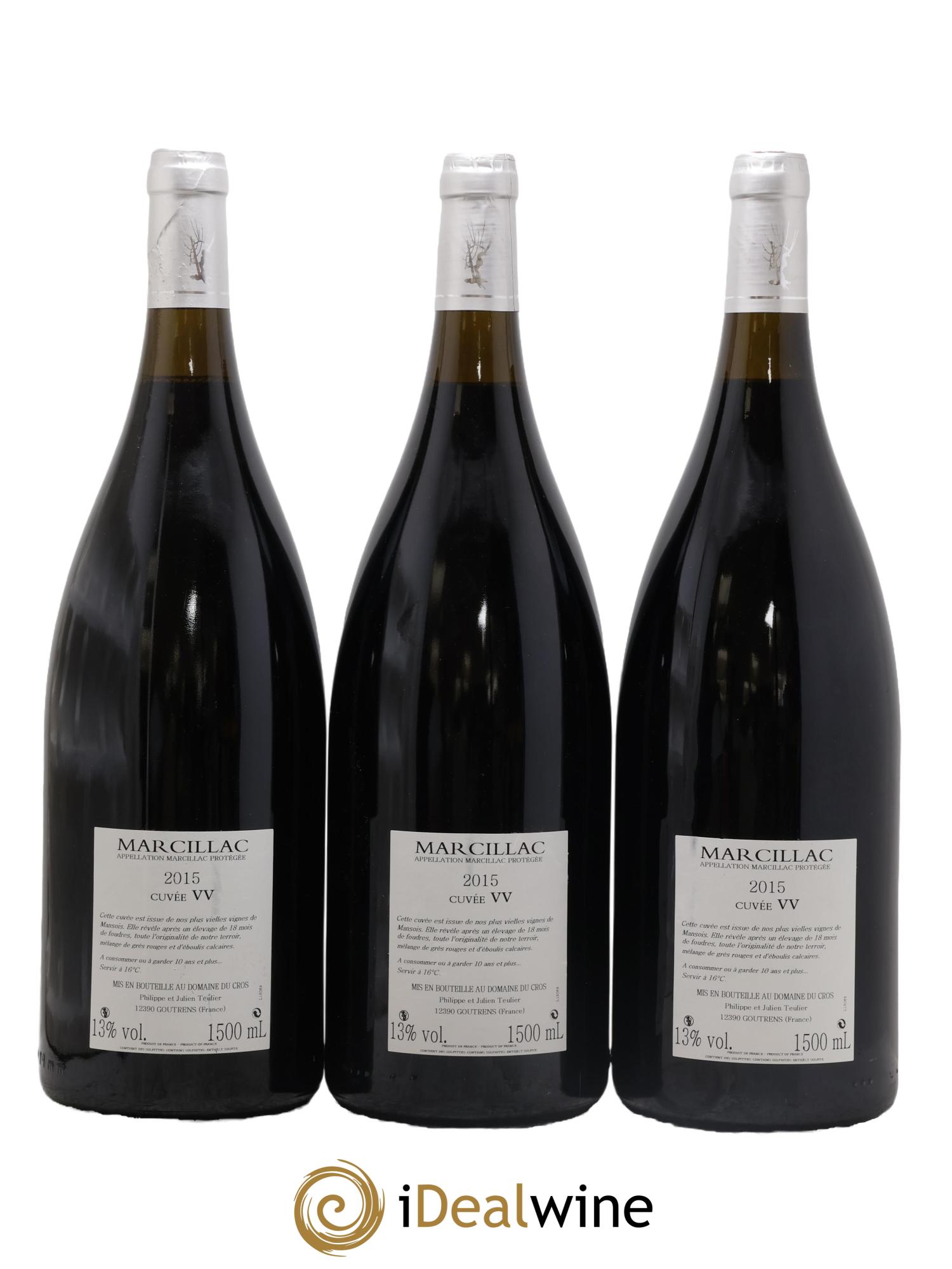 Marcillac Vieilles Vignes Le Domaine du Cros 2015 - Lot de 3 magnums - 1