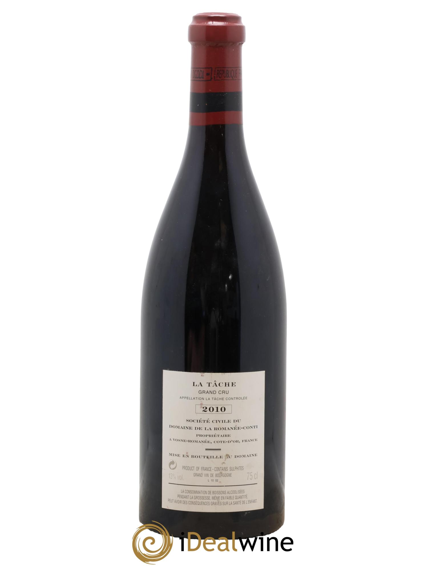 La Tâche Grand Cru Domaine de la Romanée-Conti 2010 - Lotto di 1 bottiglia - 1