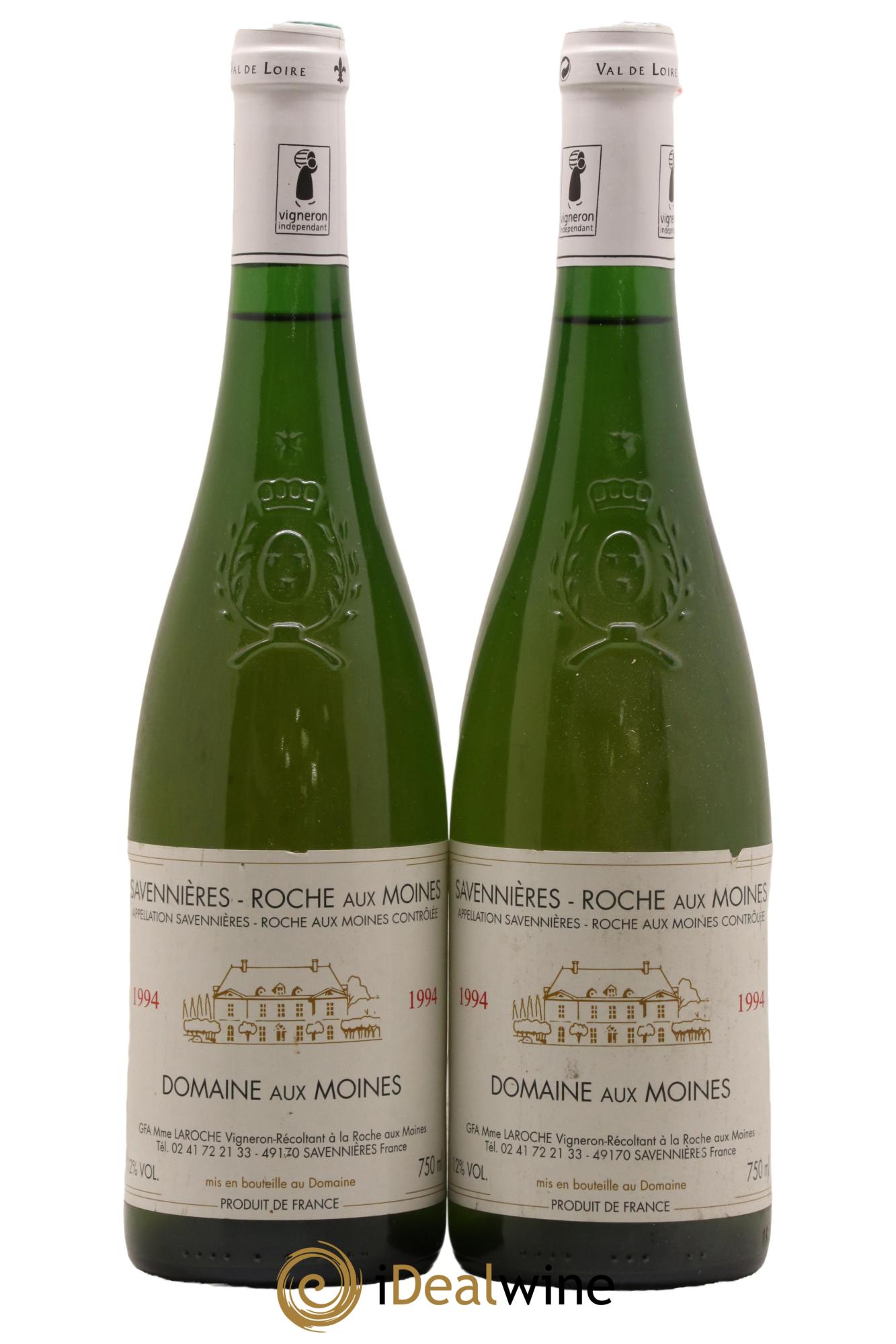 Savennières Roche aux Moines Domaine aux Moines 1994 - Lot of 2 bottles - 0